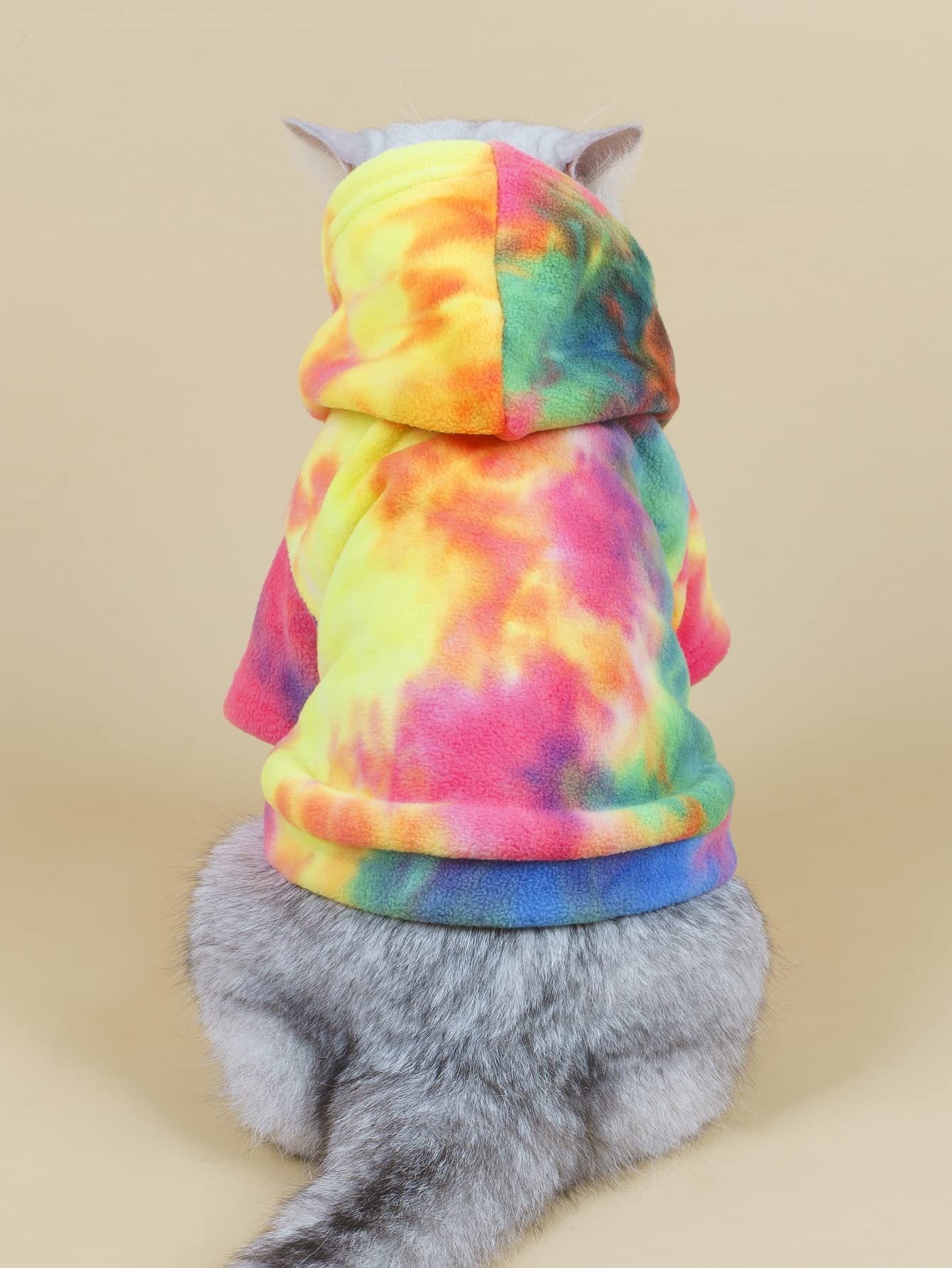 Qwinee Dog Coat Dog Hoodie Tie Dye Warm Winter Coat Sweatshirt Dog Clothes For Cat Puppy Small Medium Dog Multicolor Xs Qwn01-71