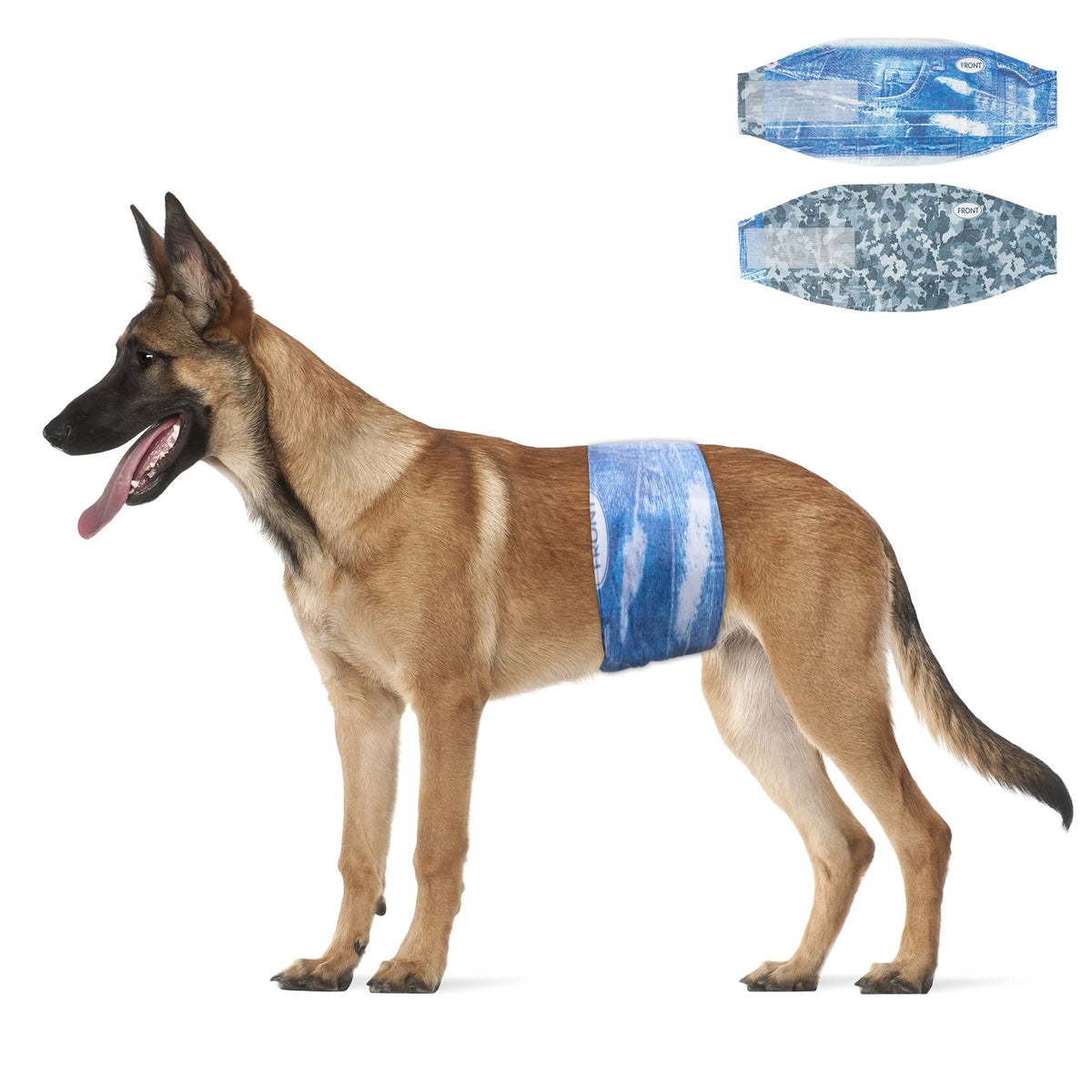 Dono Dog Diapers Male Disposable Male Dog Wraps, 48 Count Wider Doggie Puppy Diapers, Male Belly Bands, Super Absorbent, Leak-Proof Fit, Excitable Urination, Incontinence, L