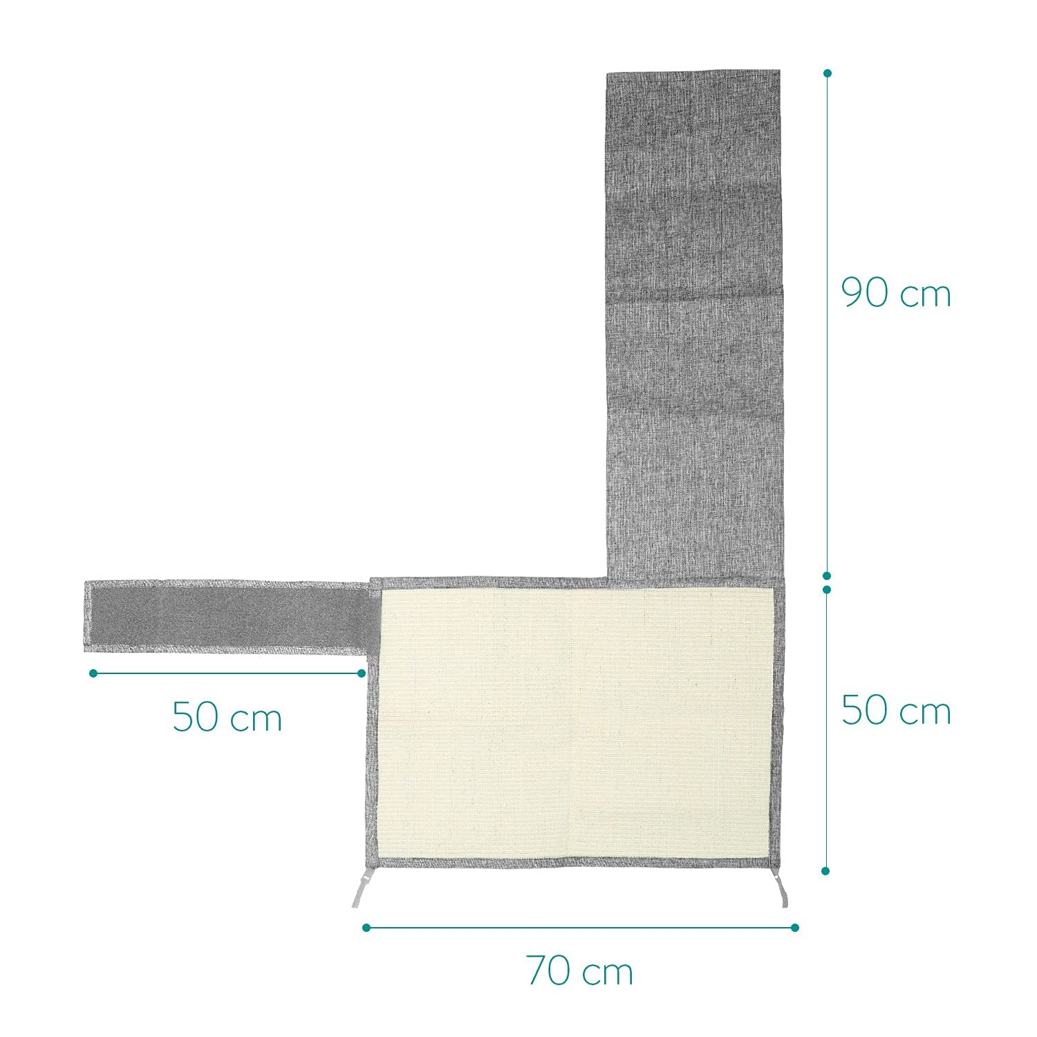 Navaris Cat Scratch Mat Sofa Protector - Natural Sisal Furniture Protector Scratching Pad For Cats - Scratch Carpet For Couch, Sofa, Chair - Left