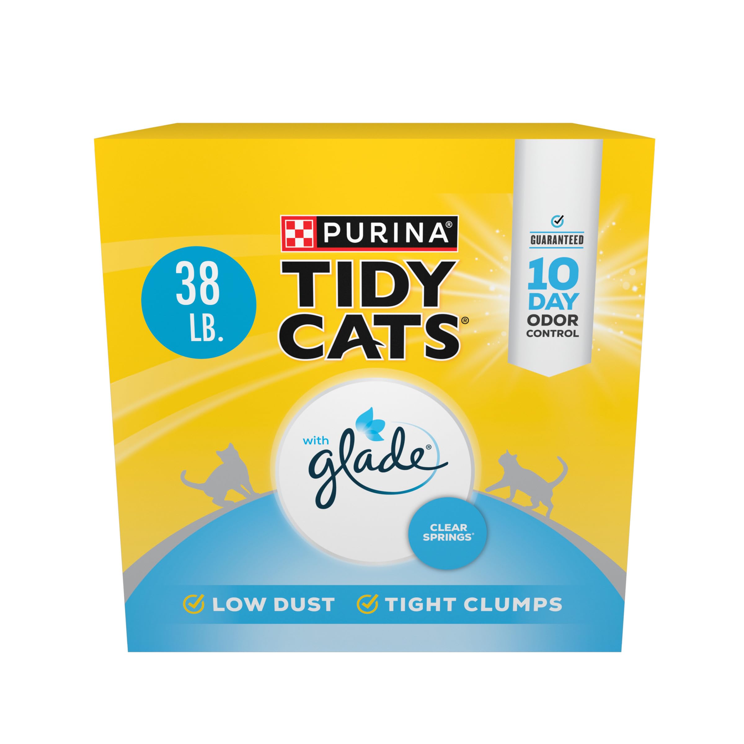 Purina Tidy Cats Clumping Multi Cat Litter, Glade Clear Springs - 38 Lb. Box