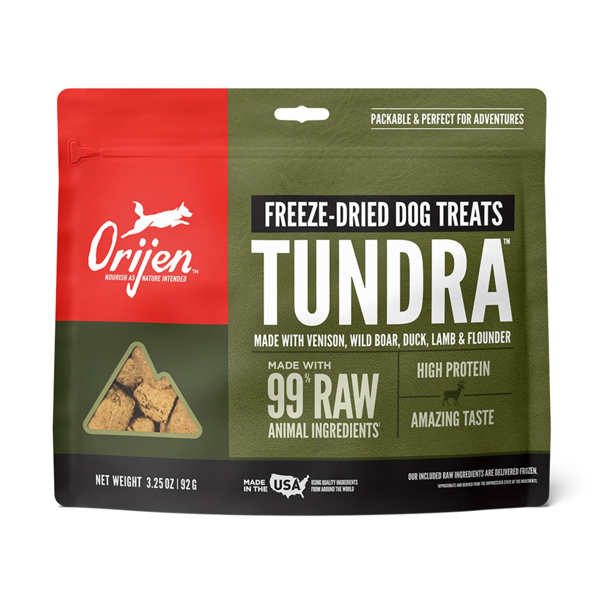 Orijen Freeze Dried Tundra Dog Treats, Wholeprey Ingredients, 3.25Oz