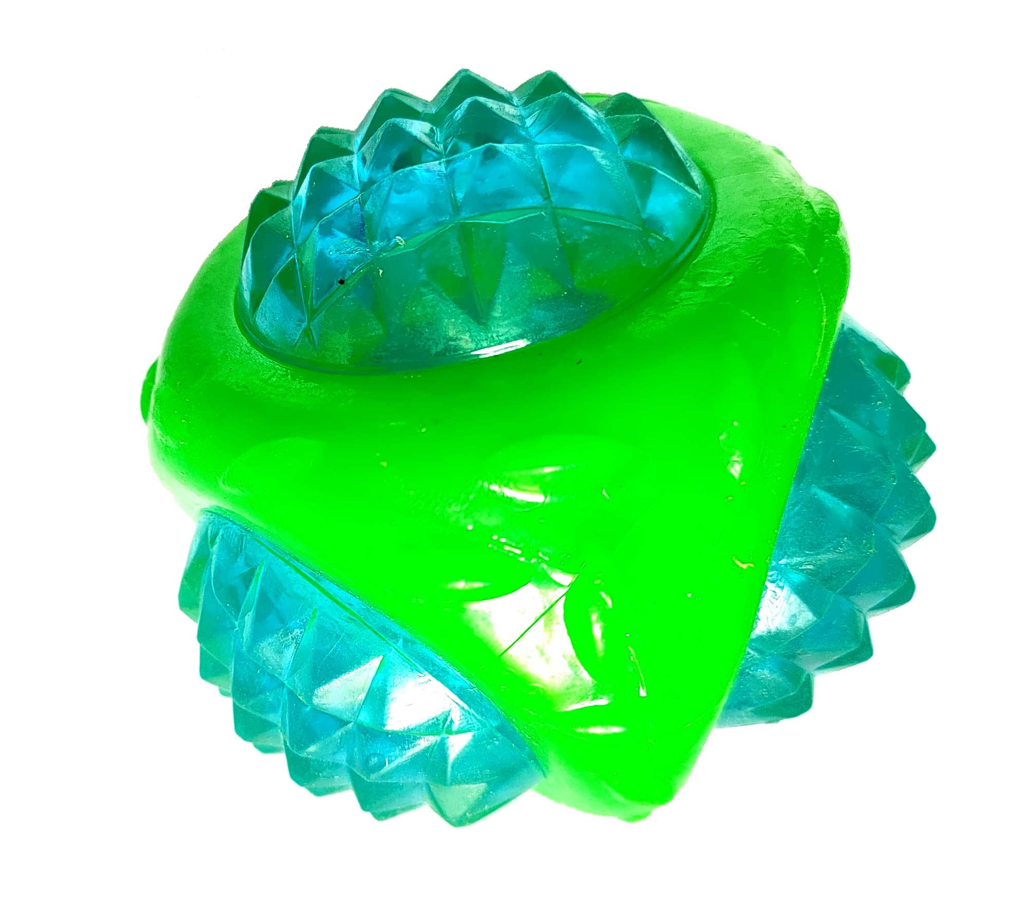 Woofy Pet Interactive Diamond Cut Led Whistle Squeaky Squeaker Ball Chew Toy for Dogs and Cats (Color May Vary)