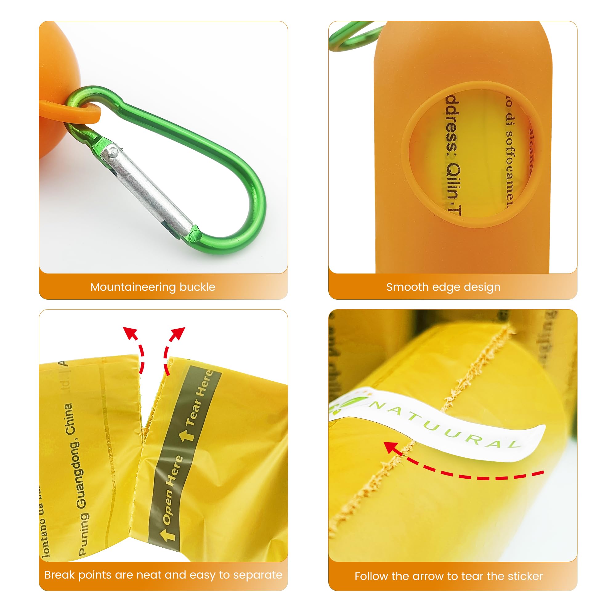 Poop Bags for Dogs-1050 Counts, 70 Rolls With a Free Dispensers, Biodegradable Poop Bags Made of Cornstarch, Size: 9x13 Inch, Ex