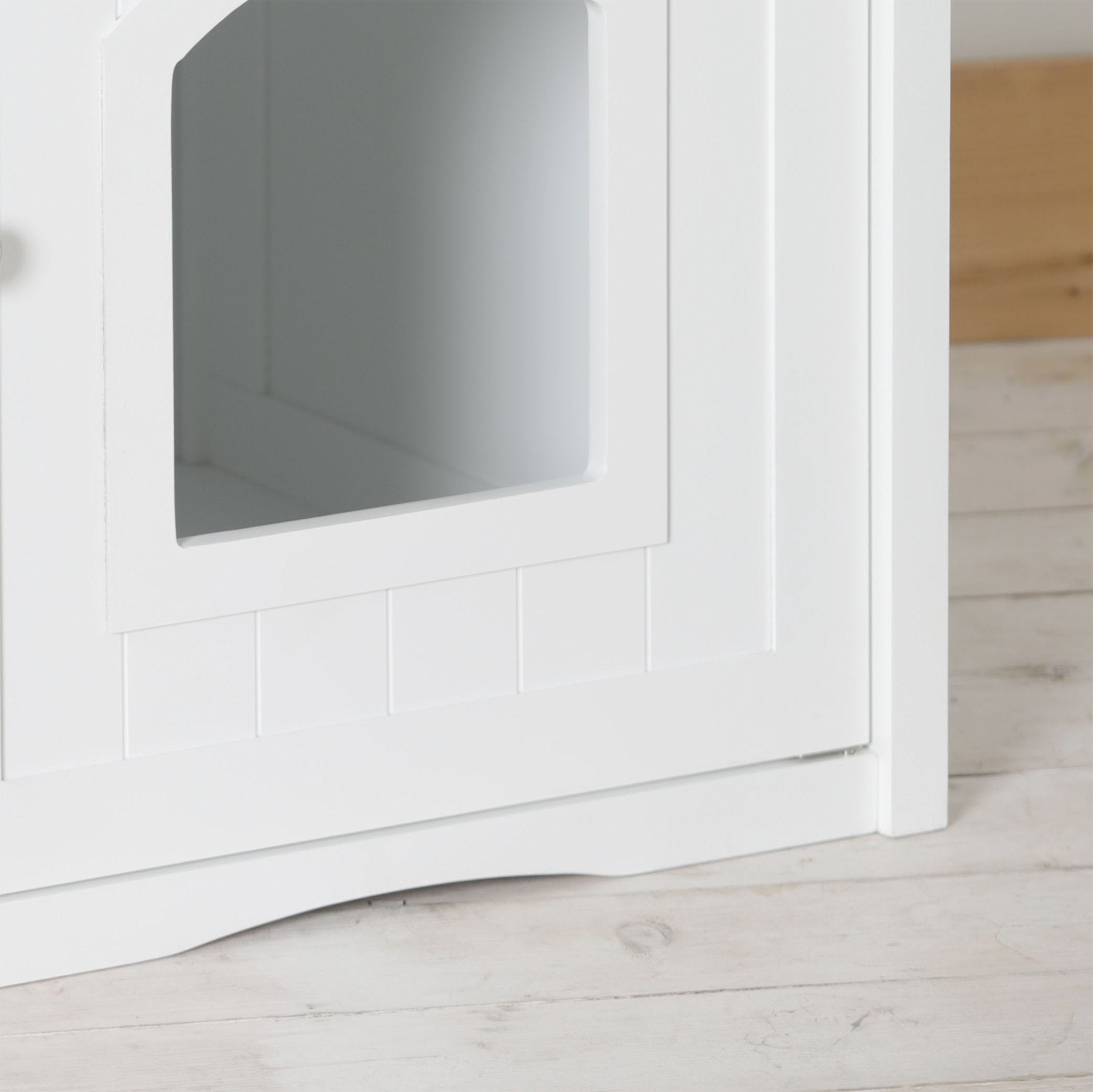 Merry Pet Cat Washroom/Night Stand Pet House, White