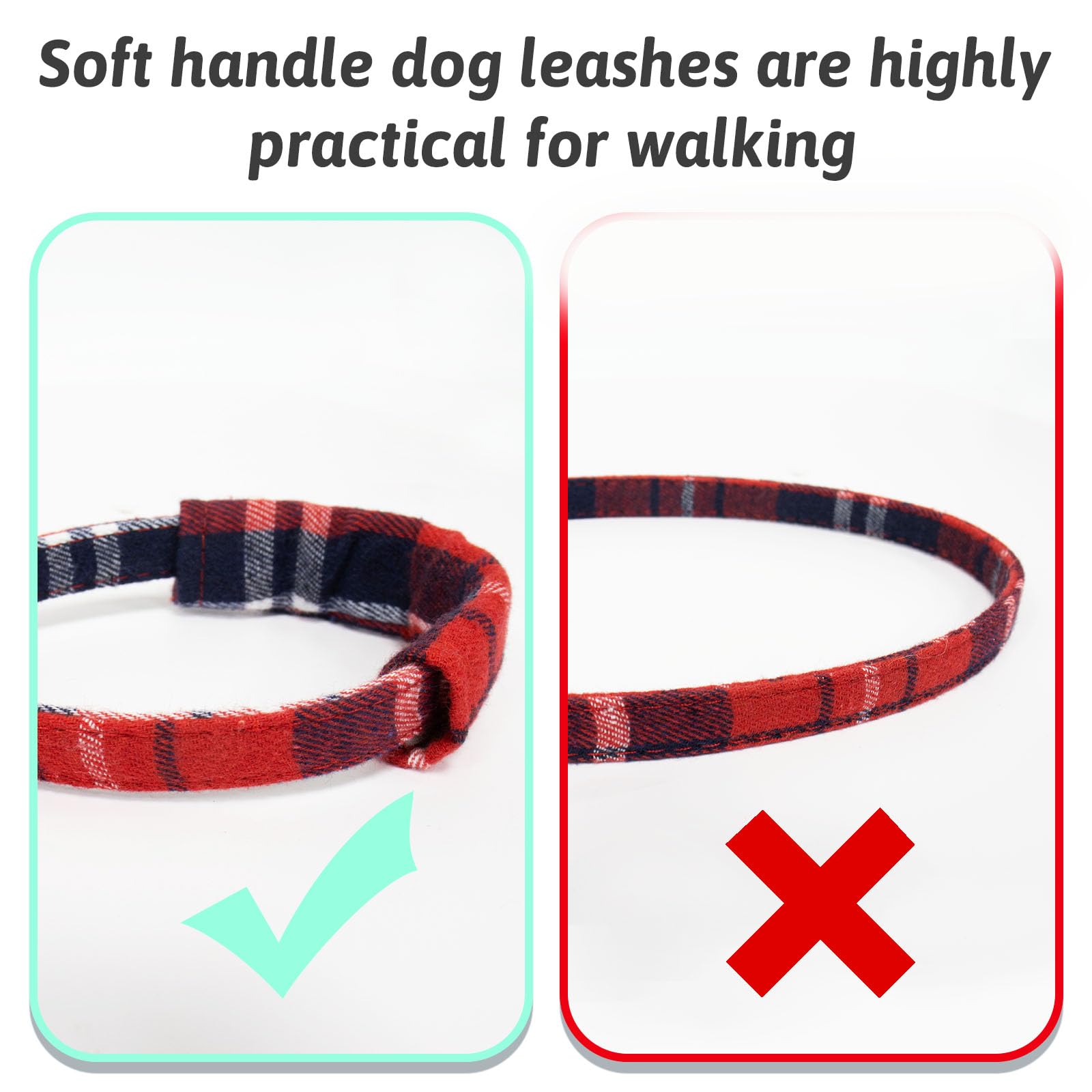 HSIGIO Dog Collar and Leash Set Girls Adjustable Puppy Collars with Plaid Bow Tie for Small Medium Large Female Dogs, Red Plaid,