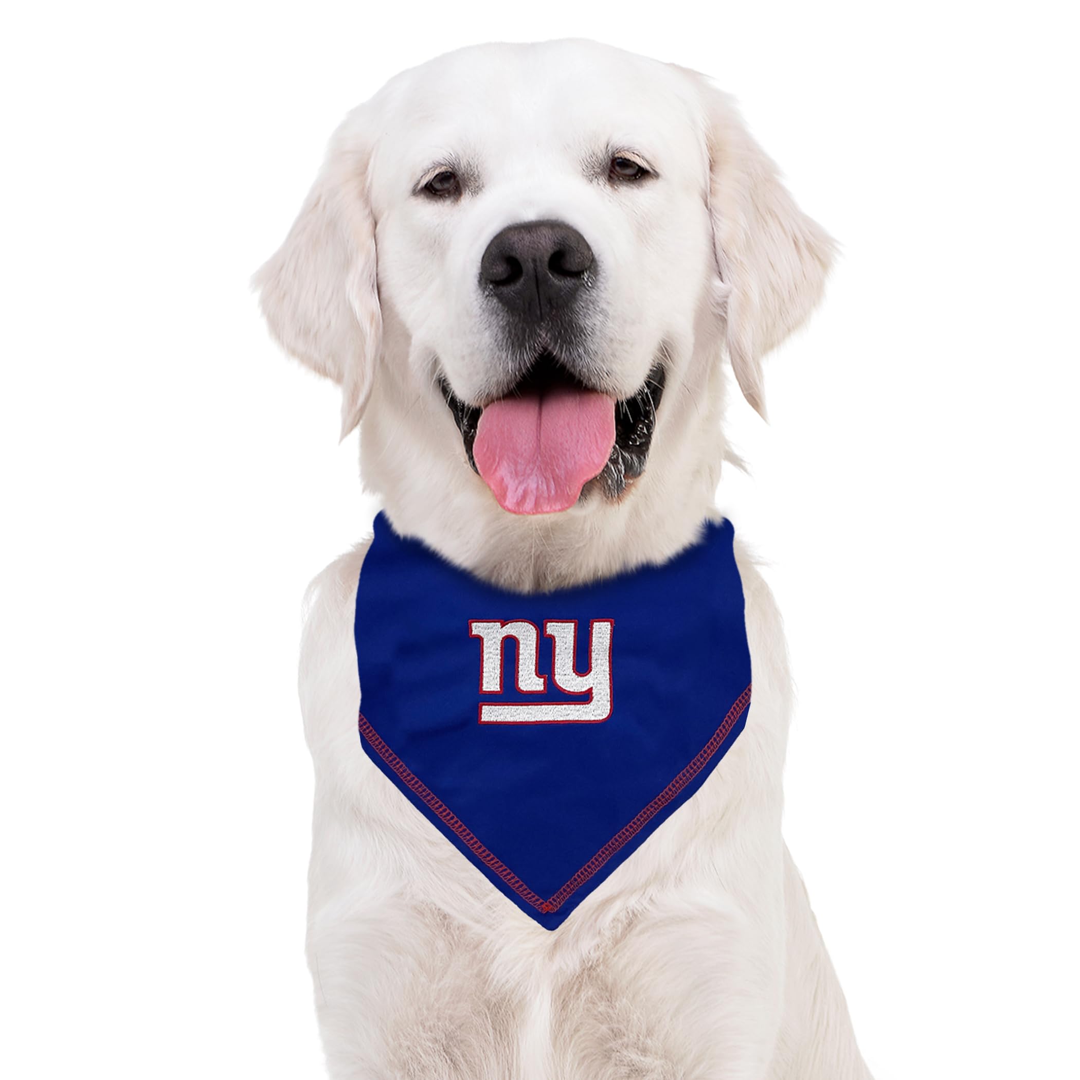 Nfl New York Giants Tie Bandana, Small/Medium. Dog Bandana Scarf Bib For Pet Cat Dog. The Ultimate Game-Day, Party Bandana