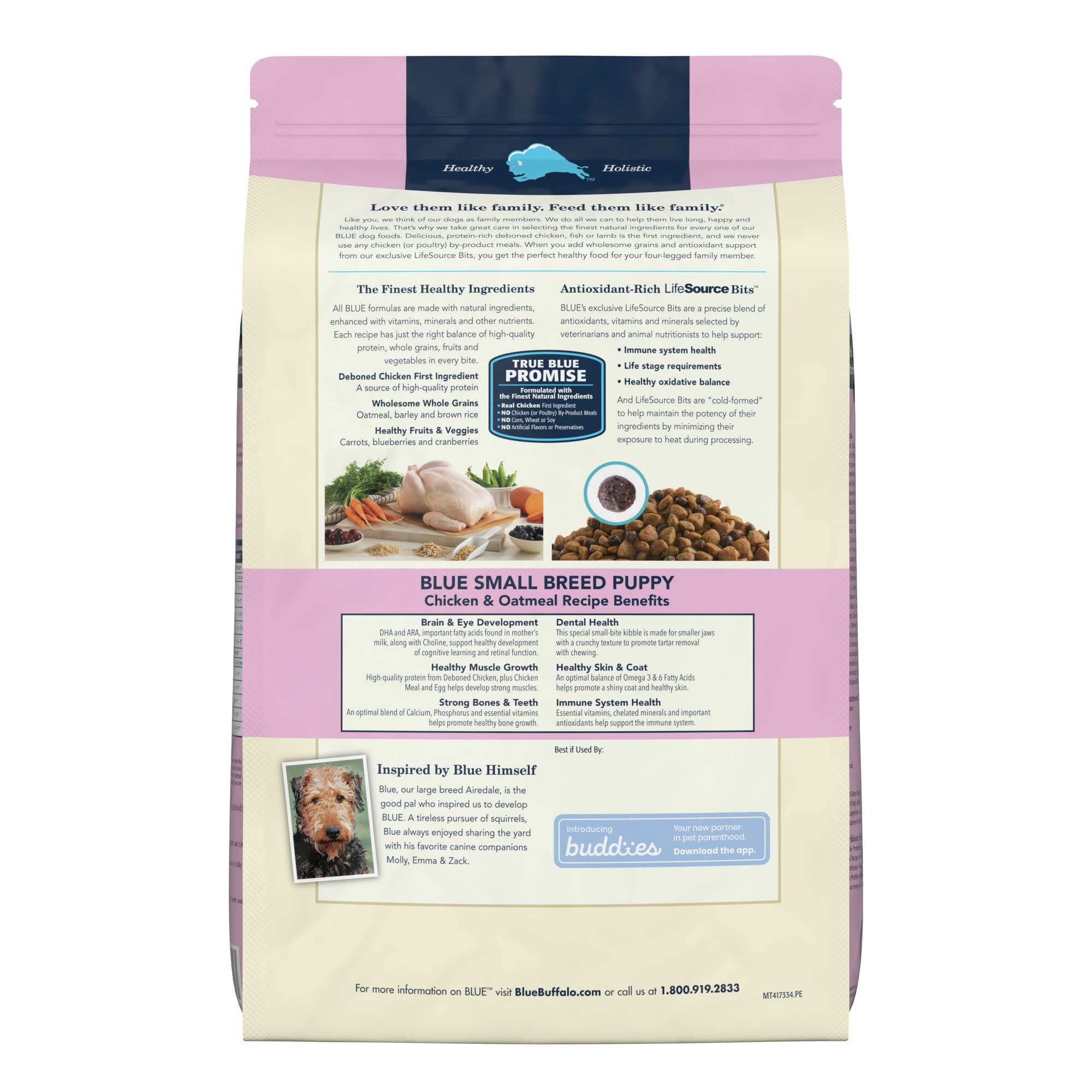 Blue Buffalo Life Protection Formula Small Breed Puppy Dry Dog Food with DHA, Vital Nutrients & Antioxidants, Made with Natural