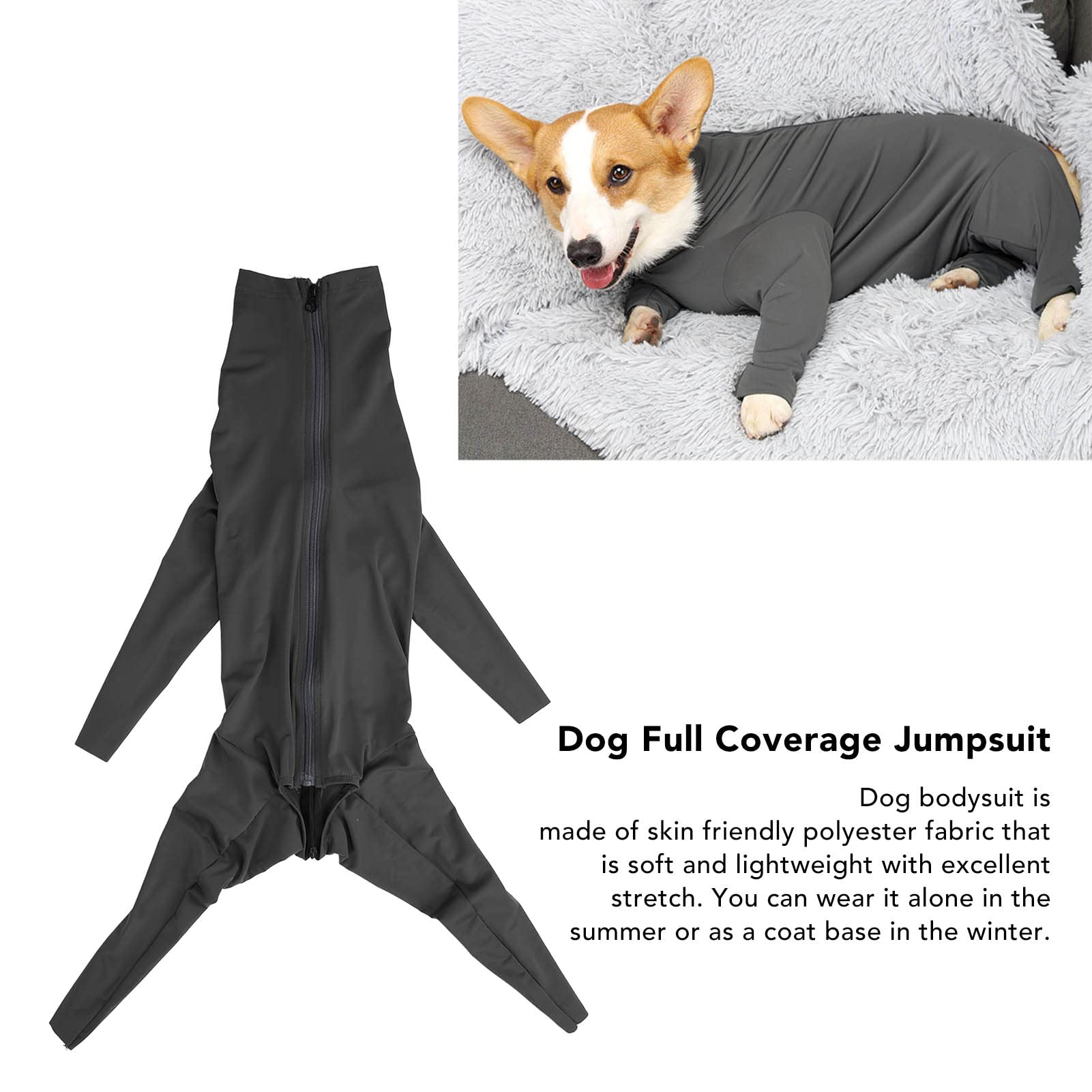Zerodis Dog Onesie Surgery Recovery Suit, Shedding Bodysuit For Dogs Full Coverage Jumpsuit Elastic Prevent Shedding Dog Bodysuit For Post Operative Pets Bodysuit Sport Shirt Reduce Anxiety (M)