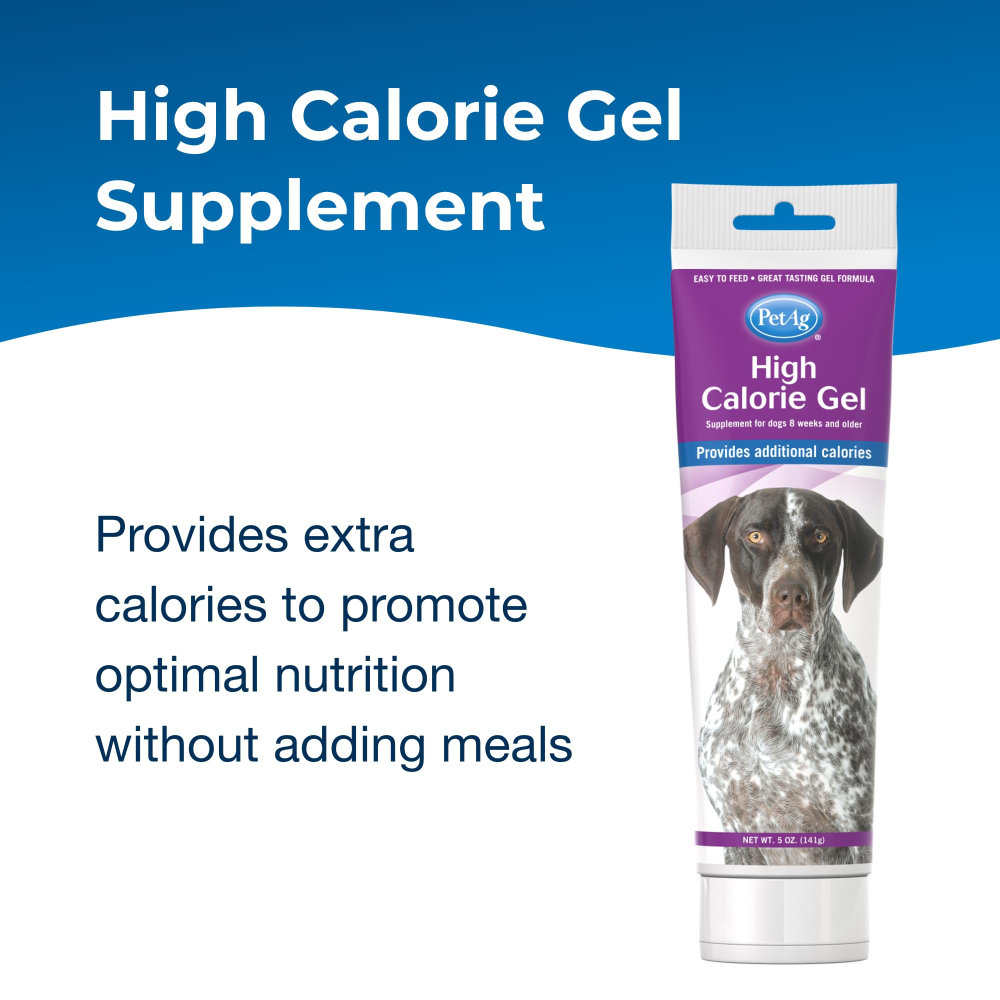 PetAg High Calorie Gel Supplement for Dogs - 5 oz - Chicken Flavor - Provides Extra Calories for Dogs 8 Weeks and Older - Easy t