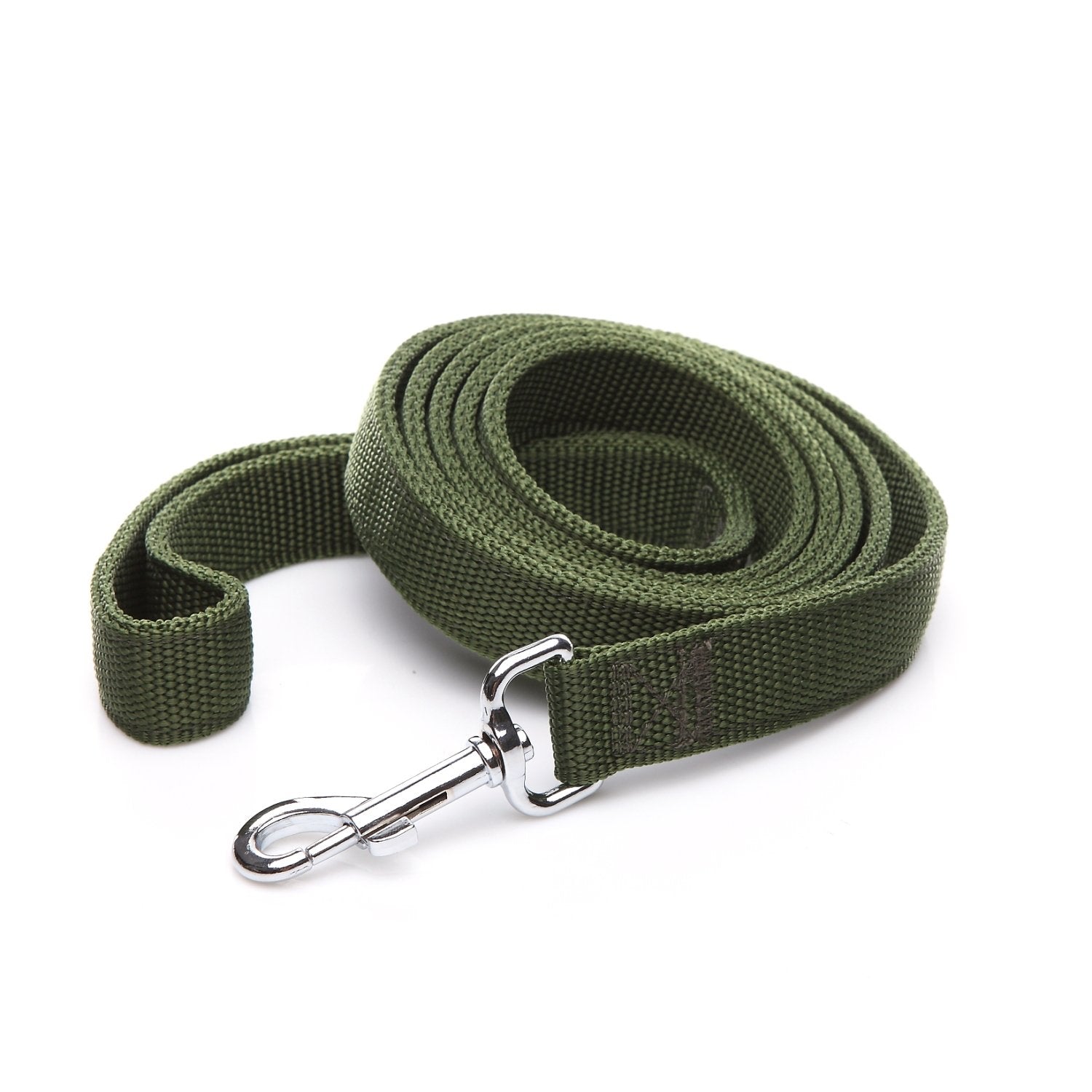 Strong Nylon Dog Leash With 2-Layer, 4 Ft/ 6 Feet Long, 1 Inch Wide For Medium Large Dogs (1'' X 7 Ft, Green)