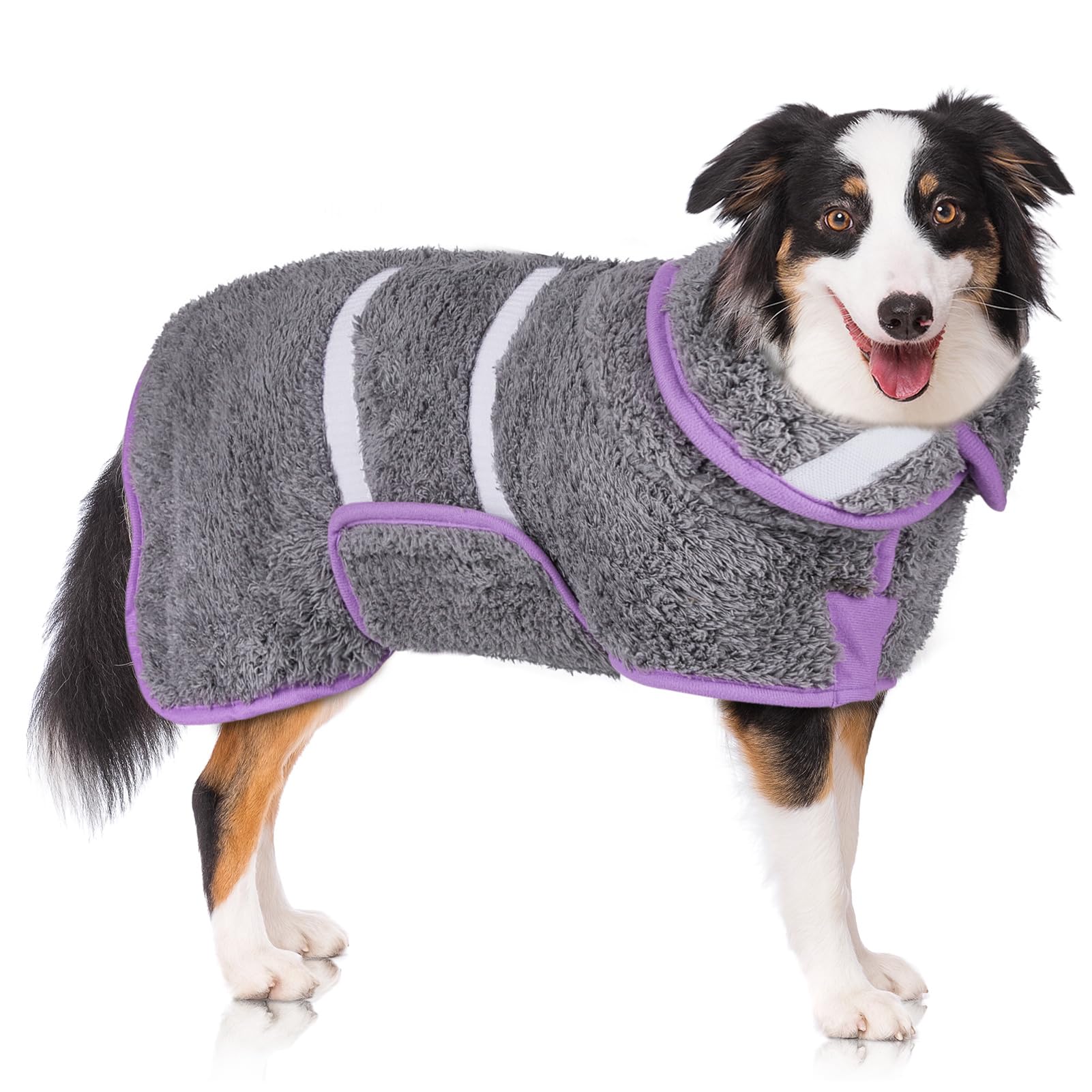 Super Absorbent Dog Towels For Driyng Dogs - Quick Dry Dog Bathrobe For Post-Bath Care - Soft Dog Towel, Adjustable For Warmth (