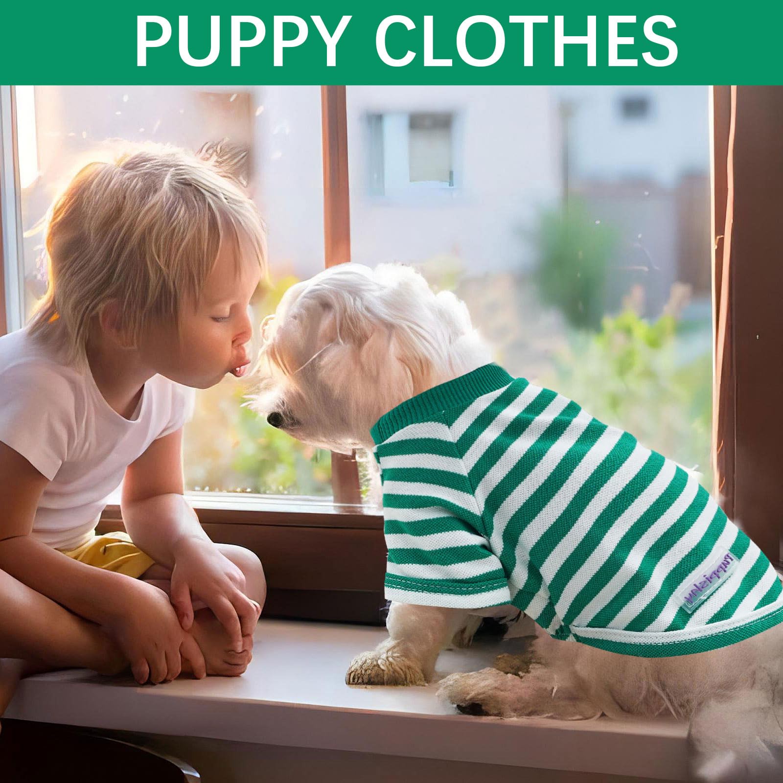 2 Pieces Puppy Clothes Summer Dog Shirt Cute Soft Dog Shirt For Small Dogs Bresthable Chihuahua Cat Clothes Xs~Xxl Pet Clothing