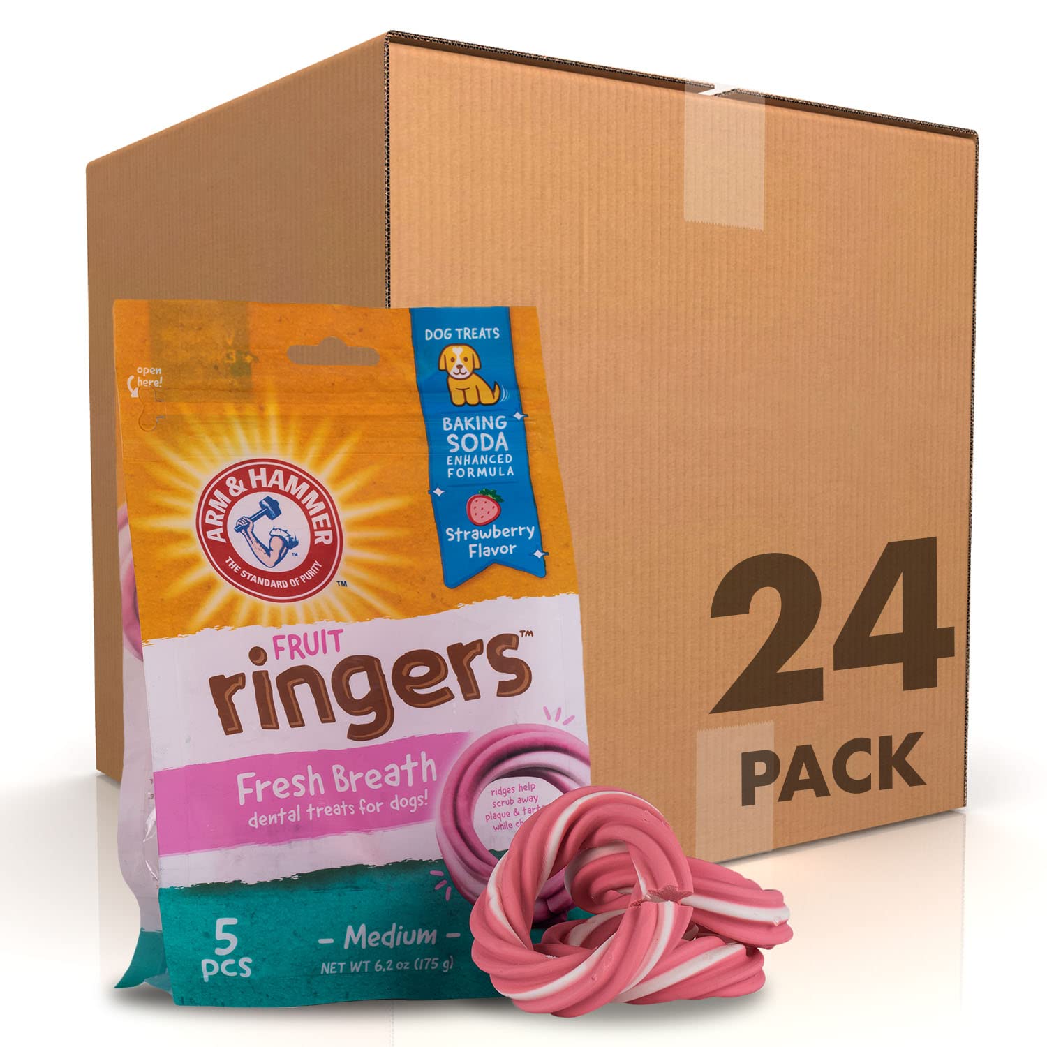 Arm & Hammer for Pets Smoothies Dental Treats for Dogs with Baking Soda and Calcium, Help Fight Bad Breath, Plaque & Tartar With