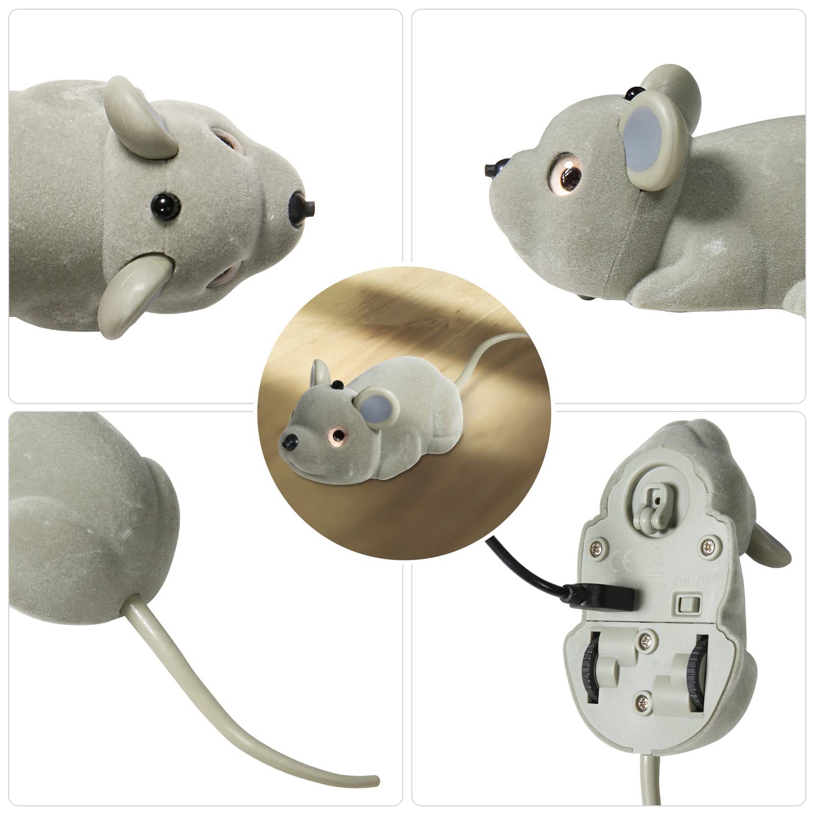 Cat Toys Mice Interactive Kitten Snake, Remote Control And Smart Sensing Two Mode Mouse Rechargeable, Automatically Sense Obstac