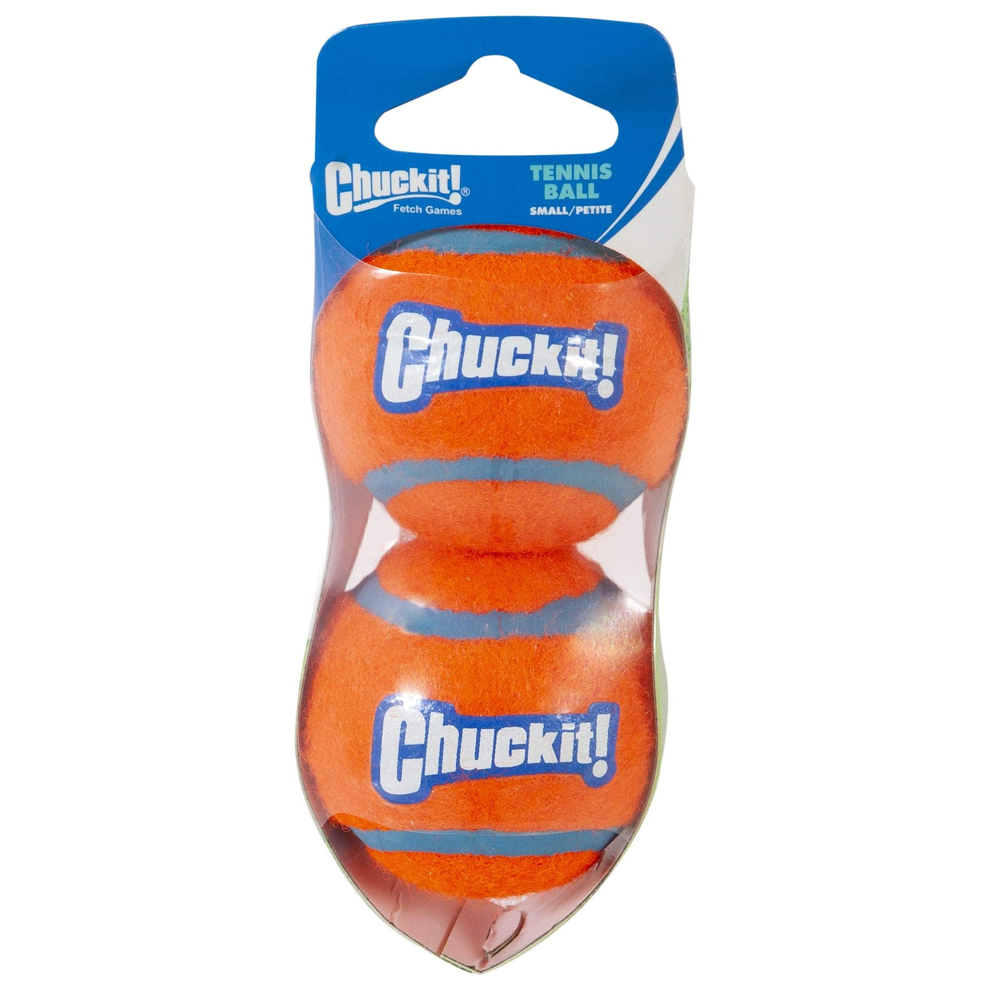 Chuckit! Dog Tennis Ball Dog Toy, Small (2 Inch Diameter) For Dogs 0-20 Lbs, Shrink Wrap Pack Of 2