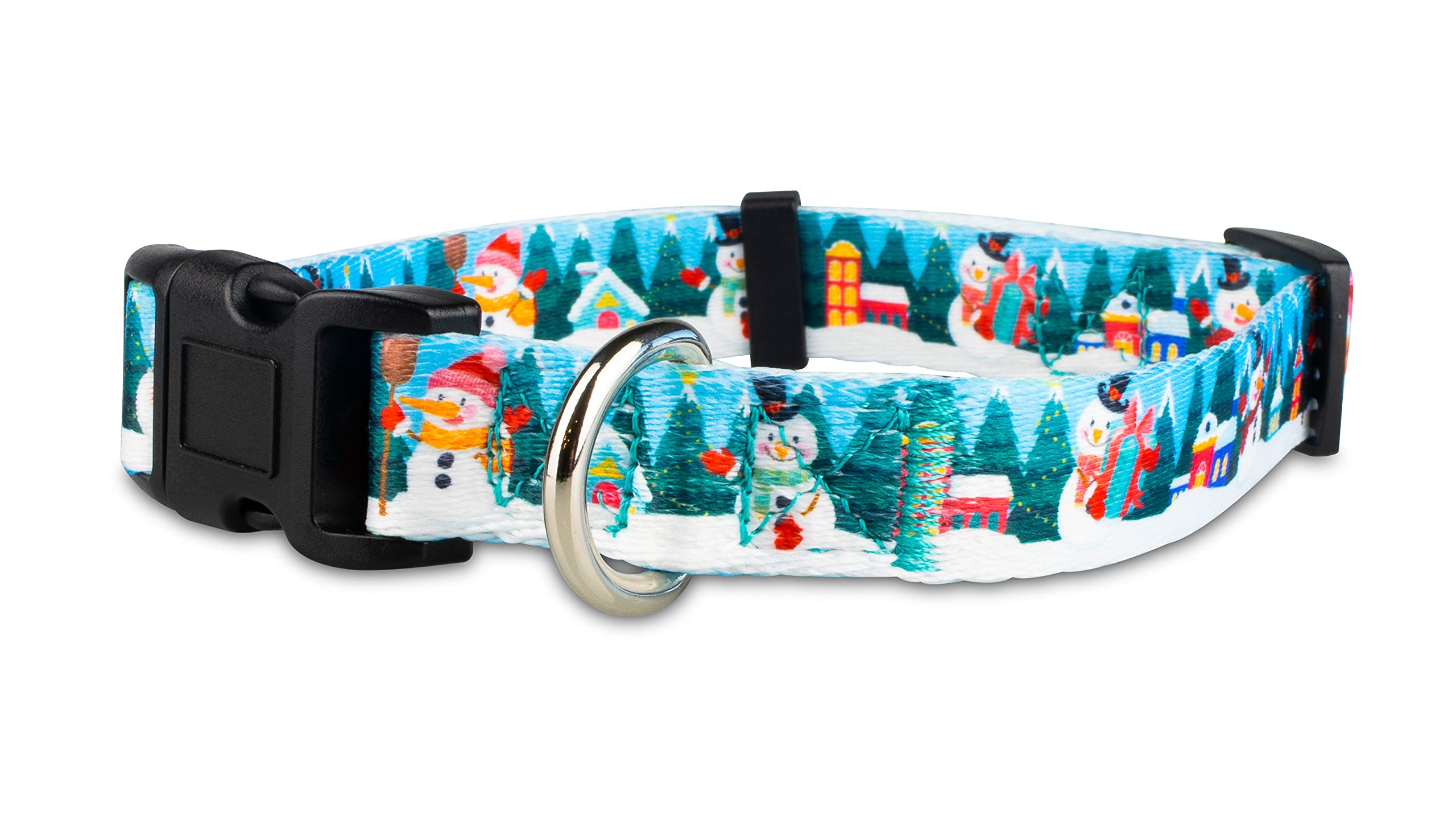 Limeloot Christmas Dog Collar, Adjustable Holiday Dog Collar in Small, Medium, and Large, Winter Collar for Boy and Girl Dogs, S
