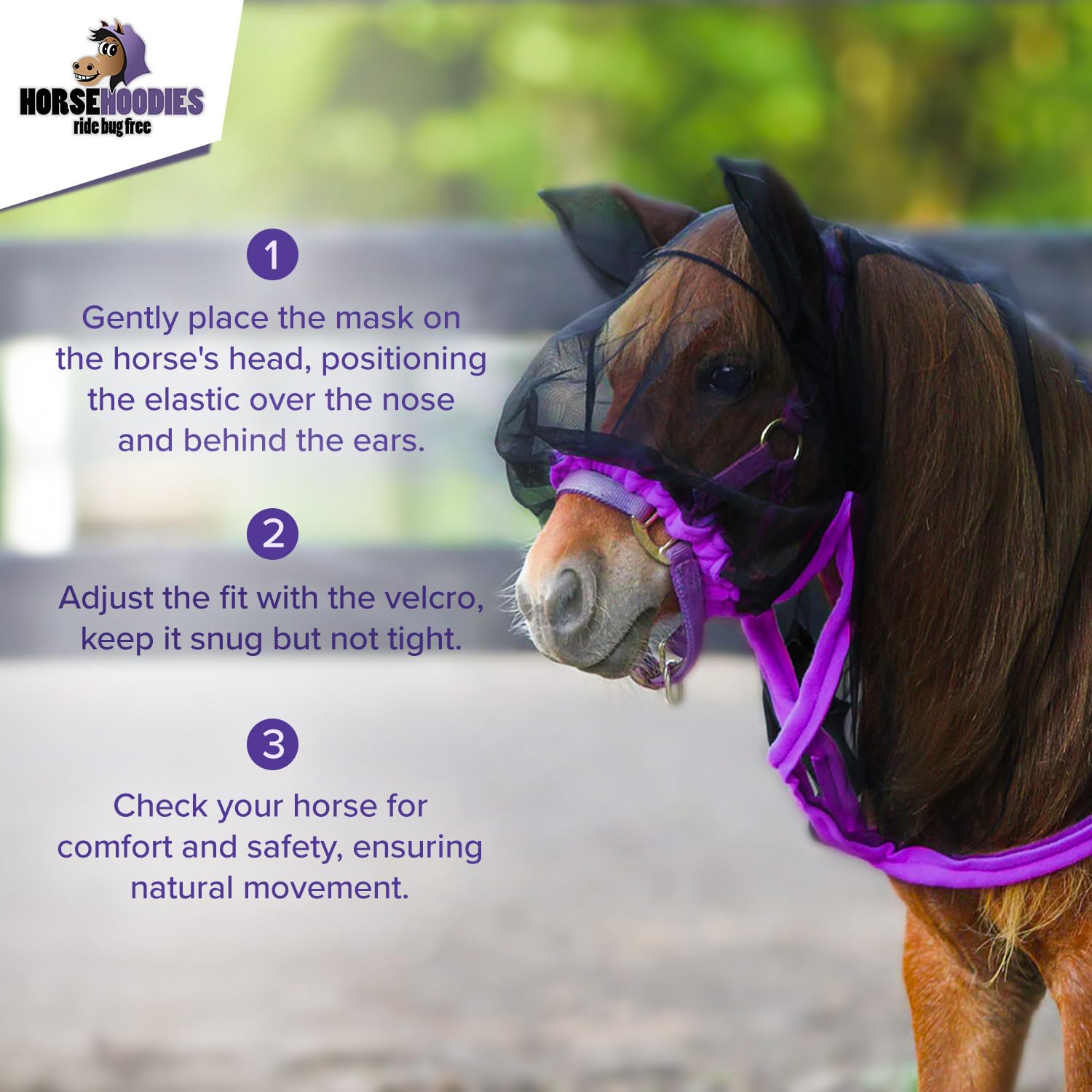 Full Horse Fly Mask with Ears - Aqua Nose-to-Wither Fly Masks for Horses with Ears Full Hoodie Horse Mask with Ear Protection So