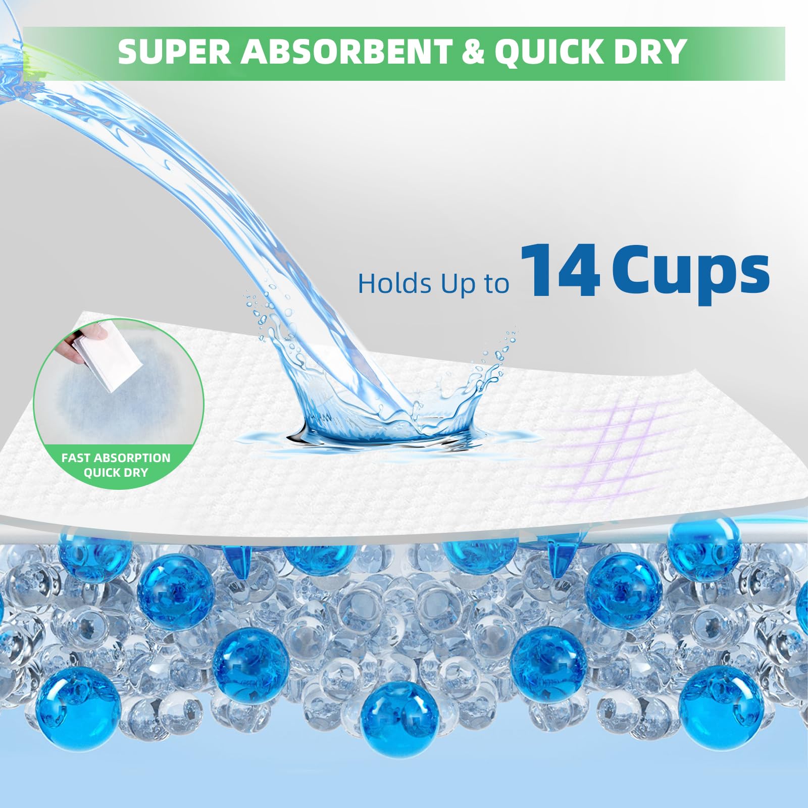 Immcute Cat Pads 16.9 X 11.4, Lemon Scent, 30 Ct, Pee Pads For Cats, Thickened Super Absorbent Pee Pads, Odor Control, C