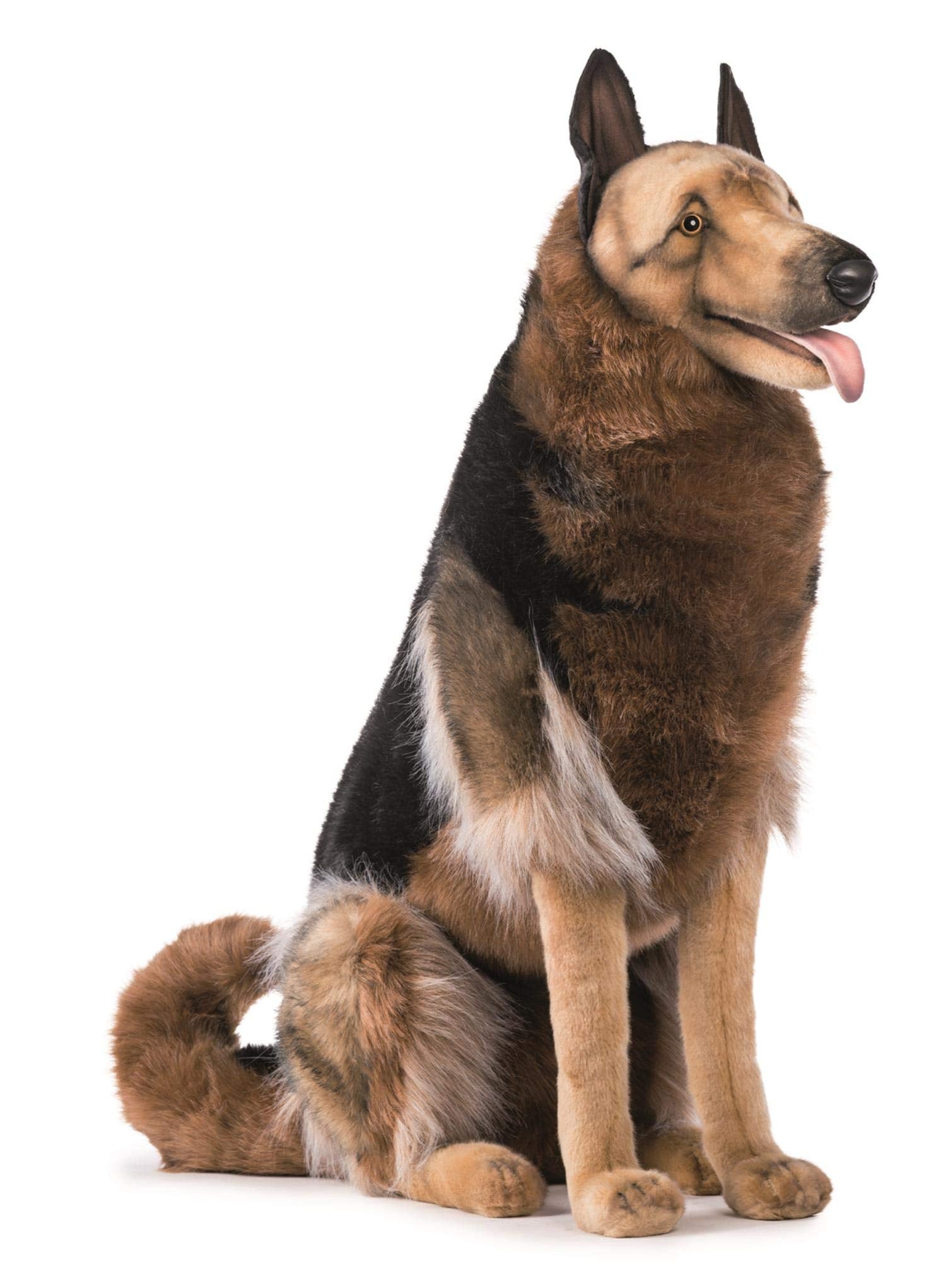 Hansa 3791 Realestichnost Toy44; German Shepherd Seated - 34 in.