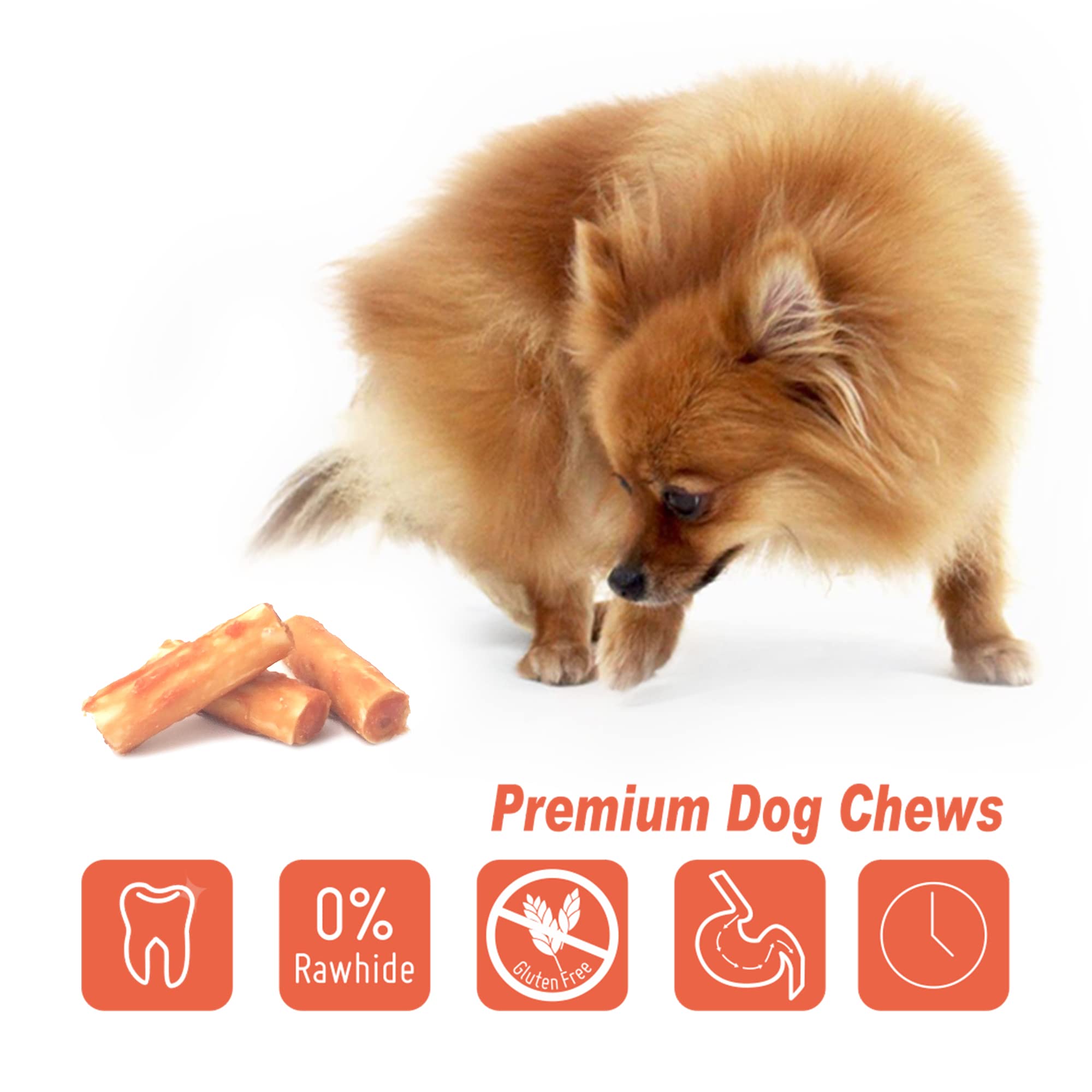 LuvChew Gluten Free Rawhide Free Dog Chew Chicken Rolls Mini 2.5 for Small Dogs 10 pcs/Pack