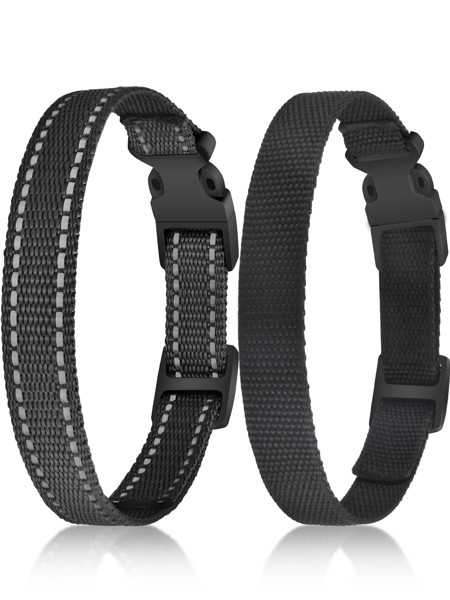 Petjoy 2-Pack Collar Strap For Bark And Shock Collars, E-Collar Replacement, Strong, Durable, Adjustable 8-27 Inches Dog Collar