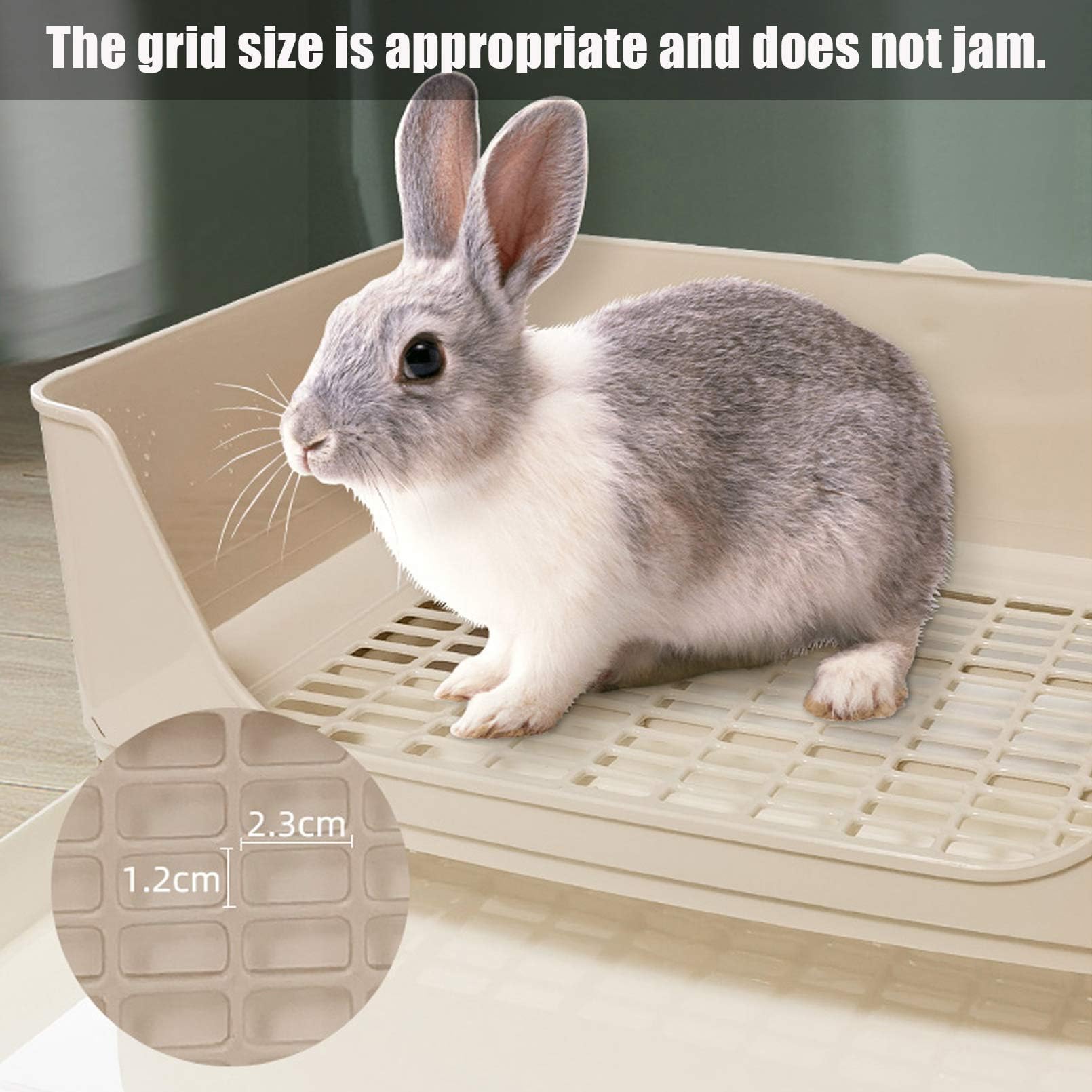 Kathson Large Rabbit Litter Box Trainer, Potty Corner Toilet With Drawer Bigger Pet Pan For Adult Hamster, Guinea Pig, Ferret, Galesaur, Bunny And Other Animals (Brown)