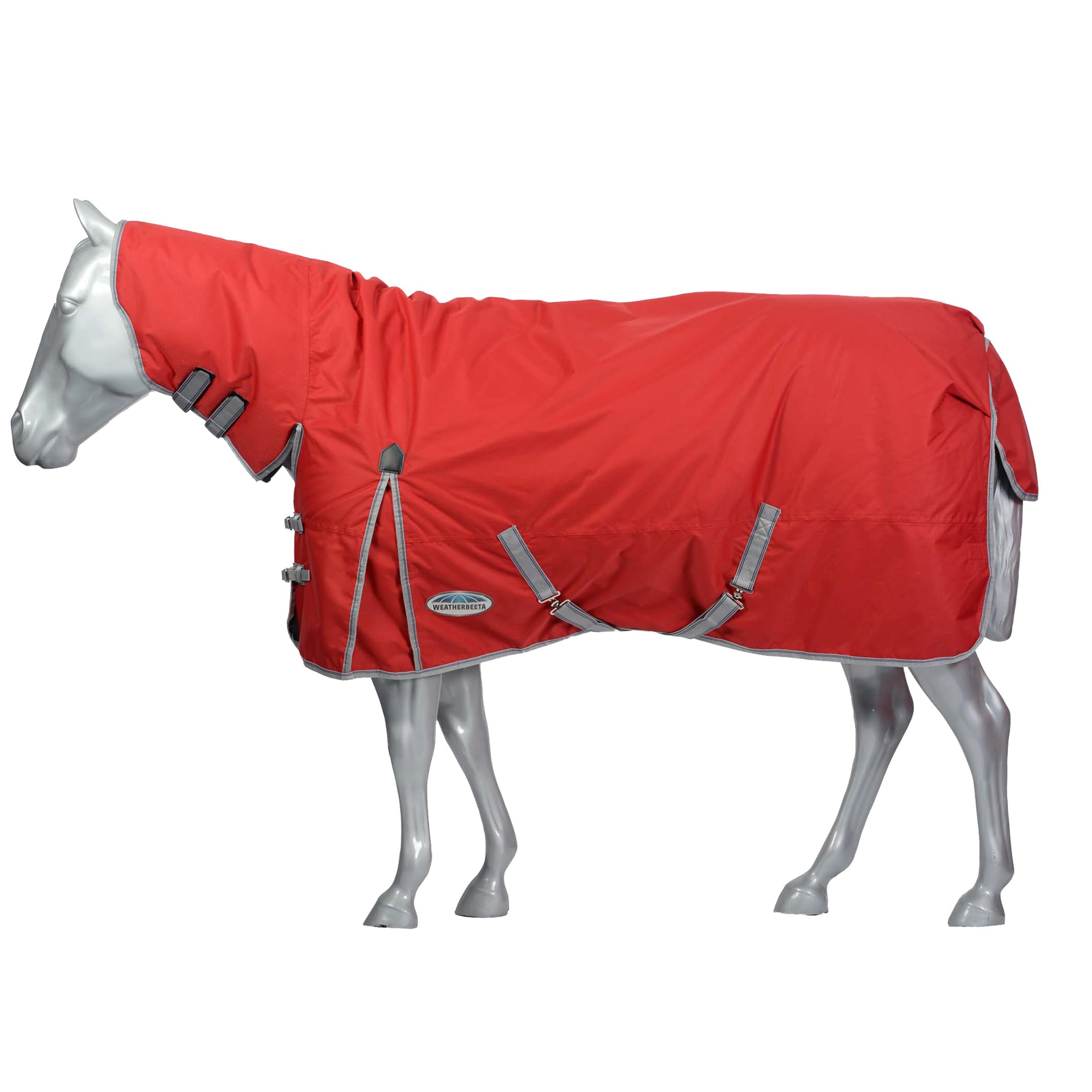 Weatherbeeta Comfitec Classic Combo Neck Lite, Red/Silver/Navy, 66''