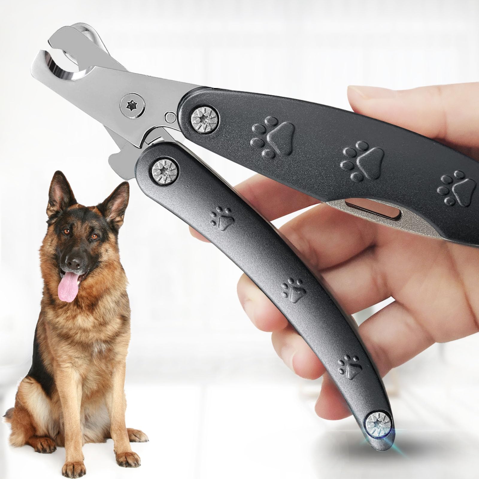 Best Dog Nail Trimmer for Anxiety Sensitive Dog, Silent Sharpest Smoothest Dog Nail Clippers for Thick Nails, Heavy Duty Profess