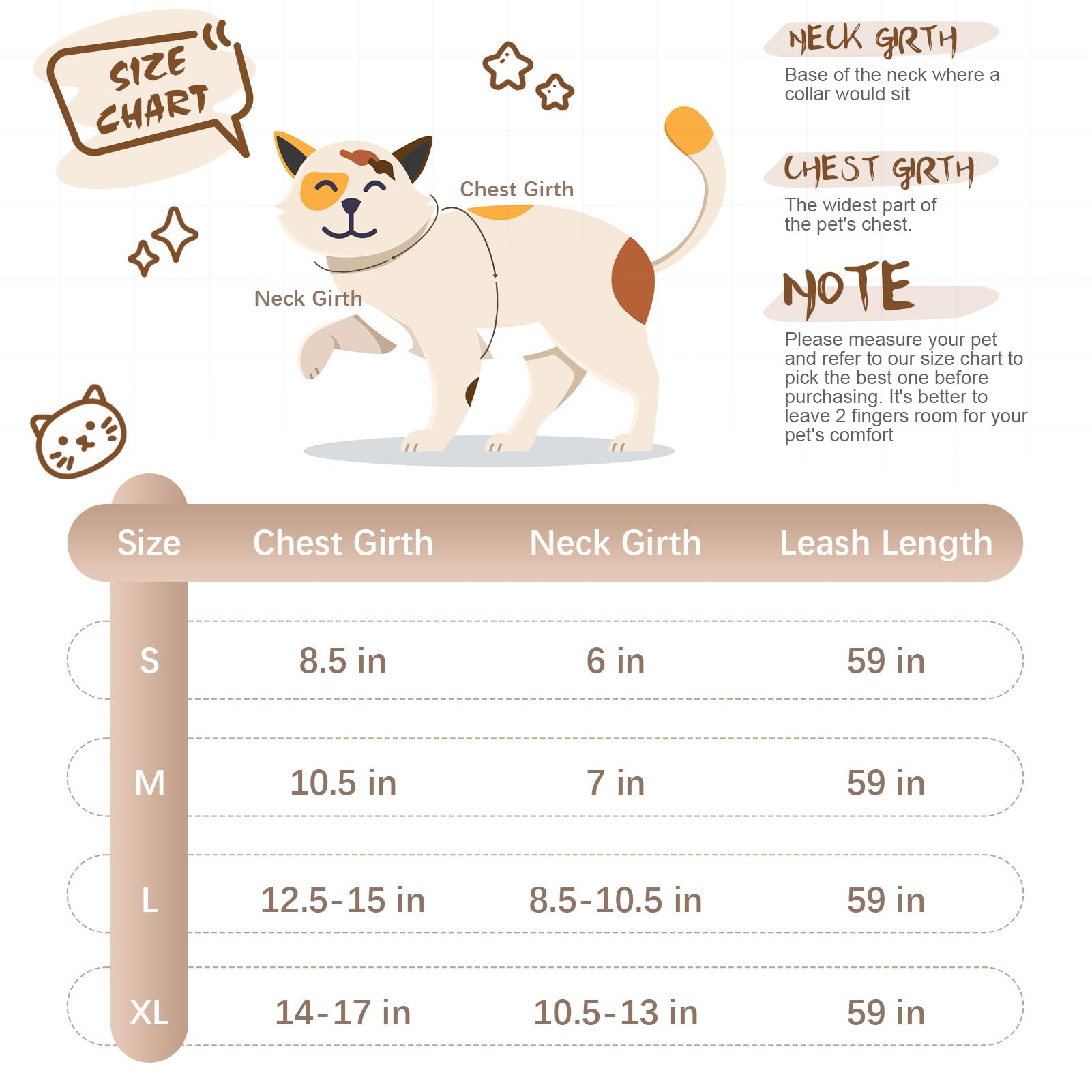 Bingpet Cat Harness And Leash Escape Proof - Soft And Air-Mesh Kitten Travel Walking Harness - Vest Harness For Small Medium Large Cats & Puppy Dog & Rabbit