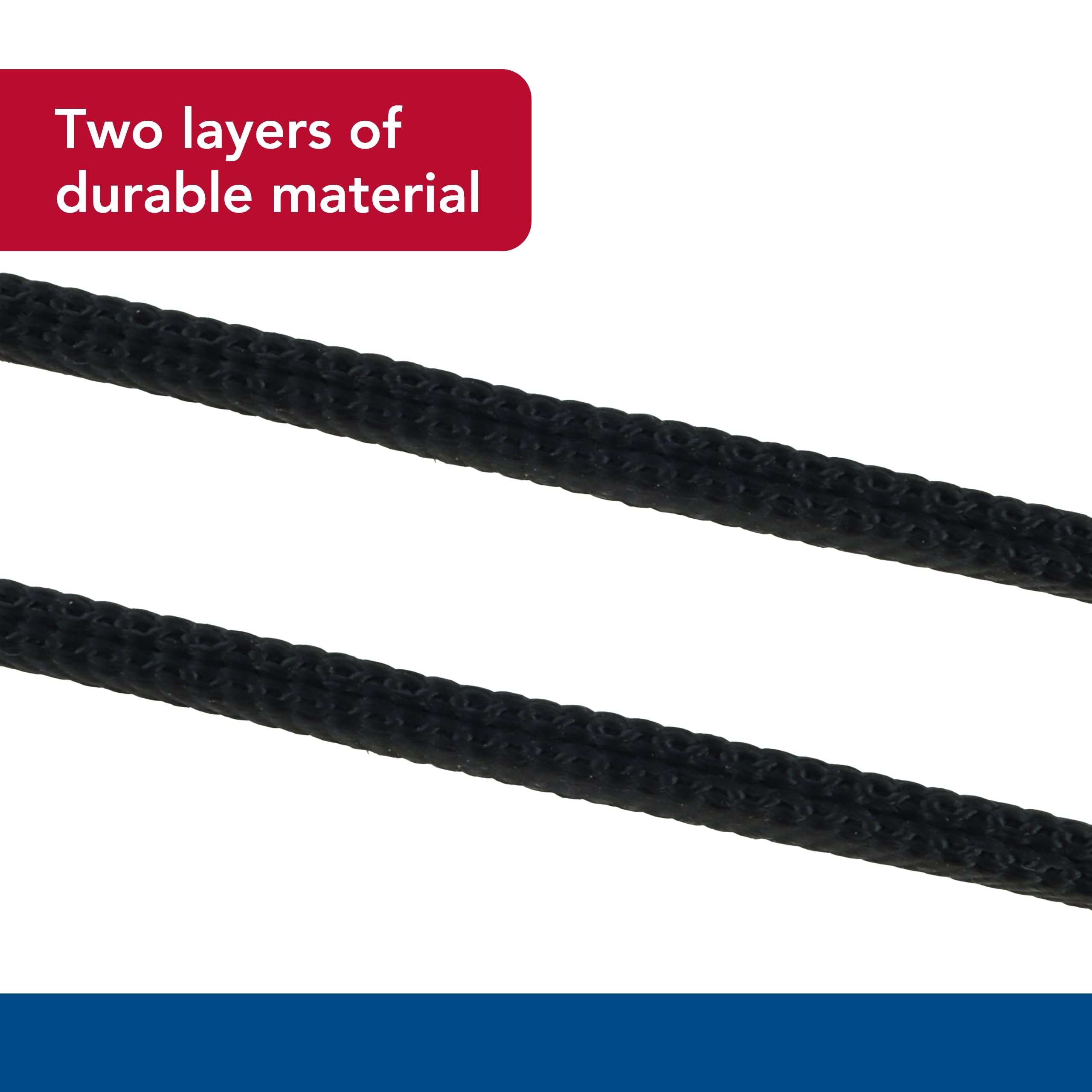 Coastal Pet Double-Ply Dog Leash - Bolt Snap Attachment To Collars And Harnesses - Nylon Dog Walking Leash For Small, Medium And Large Dogs - Black - 1' X 6'