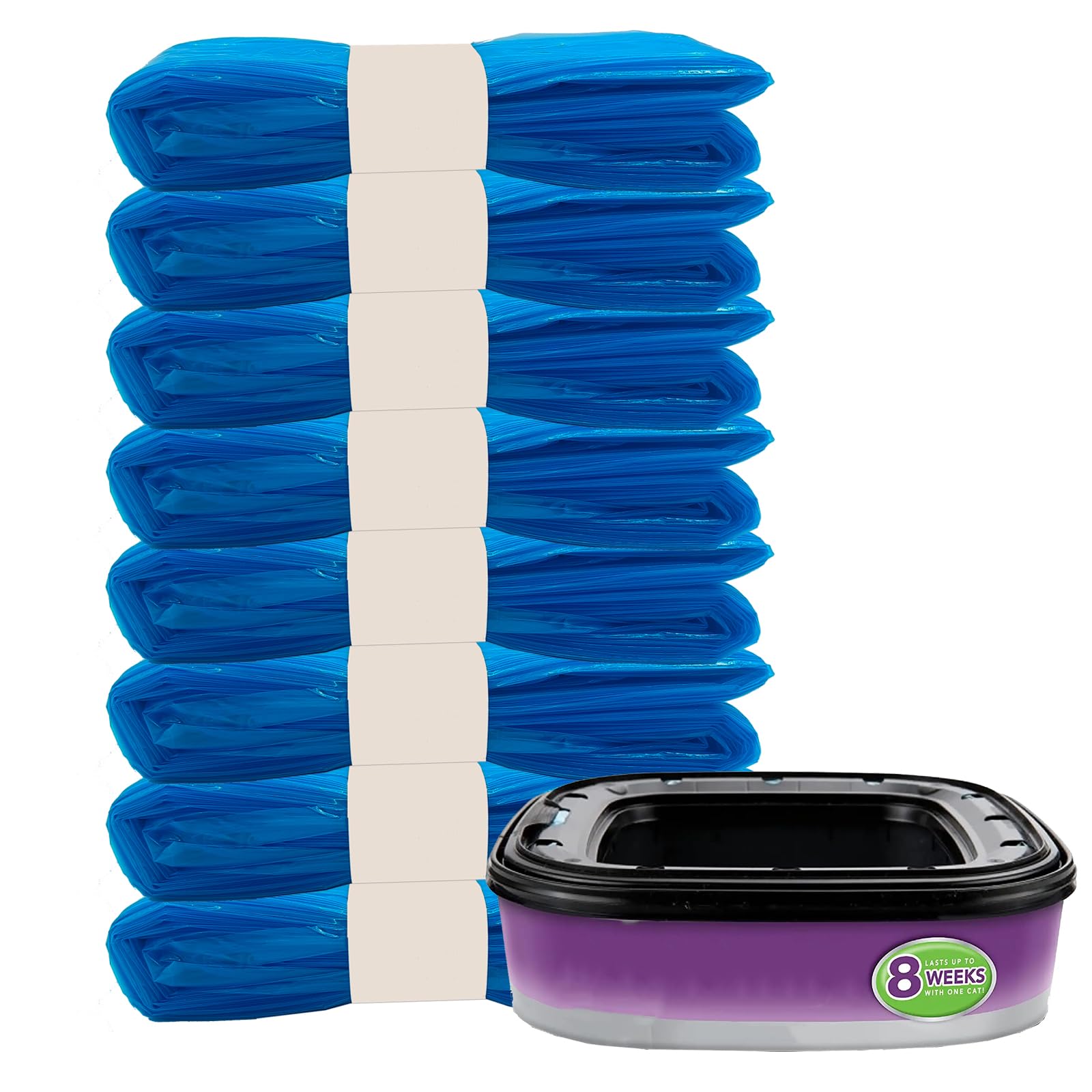 Cat Litter Refills Bag Compatible With Genie Disposal Litter Refill Cartridge,Original Refill Cartridge Is Not Included,8 Pack