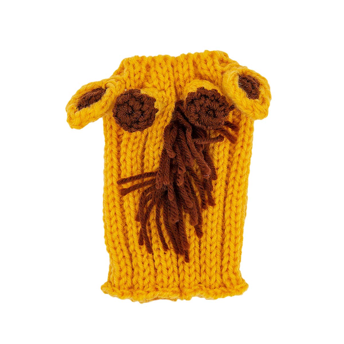 Zoo Snoods Giraffe Costume - Knit Dog Snood Ear Wrap, Warm Acrylic Neck Cover, Small, Yellow, Model GIR101YW-S
