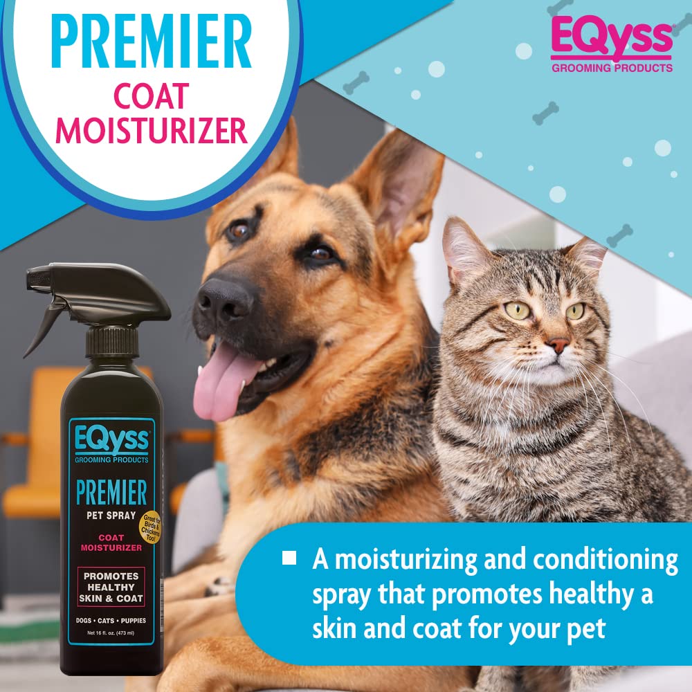 EQyss Premier Pet Spray - Moisturizes & Conditions for Healthy Skin & Coat, Non- greasy, Repels Dust & Dirt - Great for Dogs, Ca