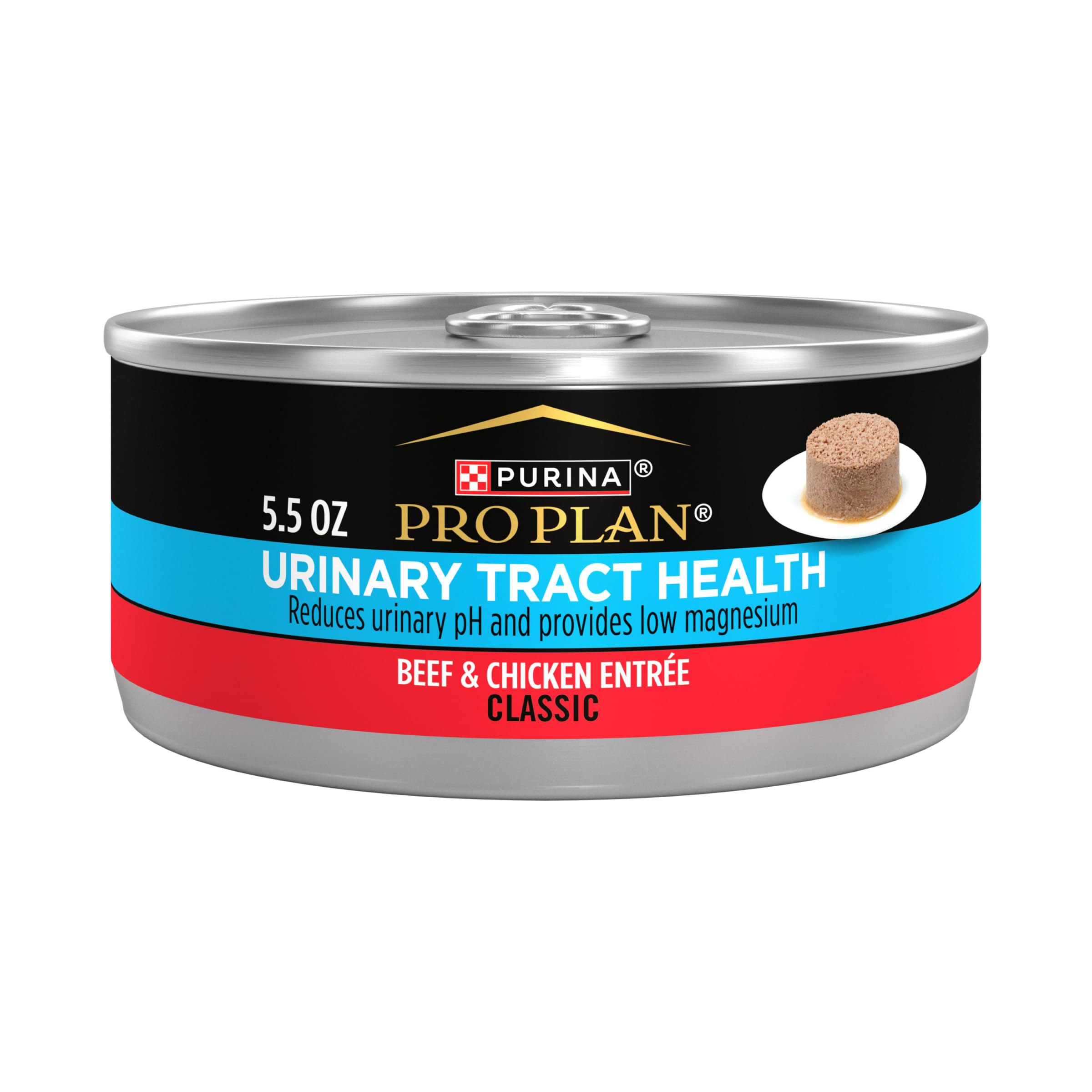 Purina Pro Plan Urinary Tract Health Beef and Chicken Entree Classic Cat Food - (24) 5.5 oz. Cans