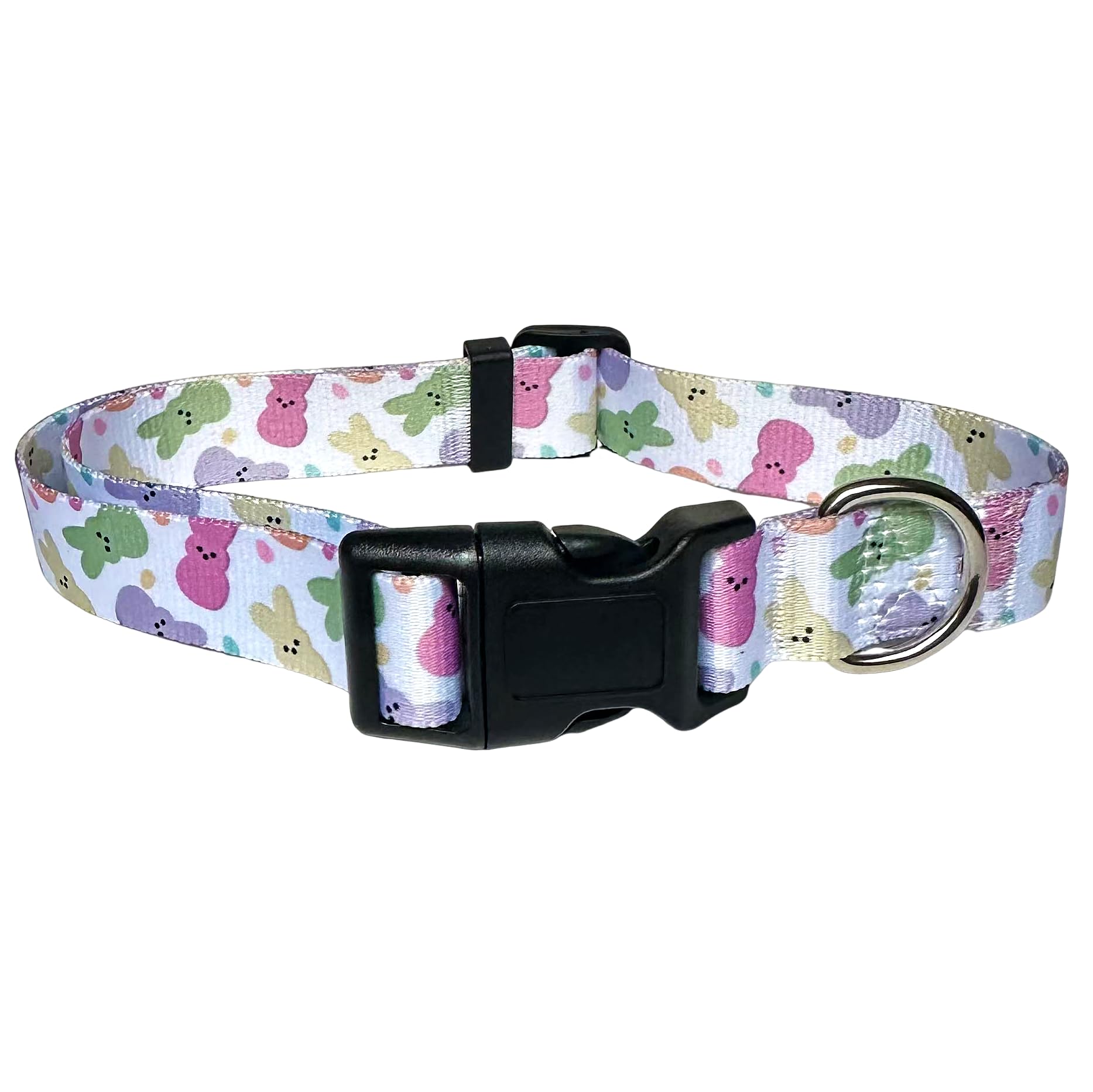 Easter Dog Collar Cat Collars - Peeps Eggs Print Puppy Collar With Buckle - Adjustable Holiday Party Pet Collars For Small Mediu