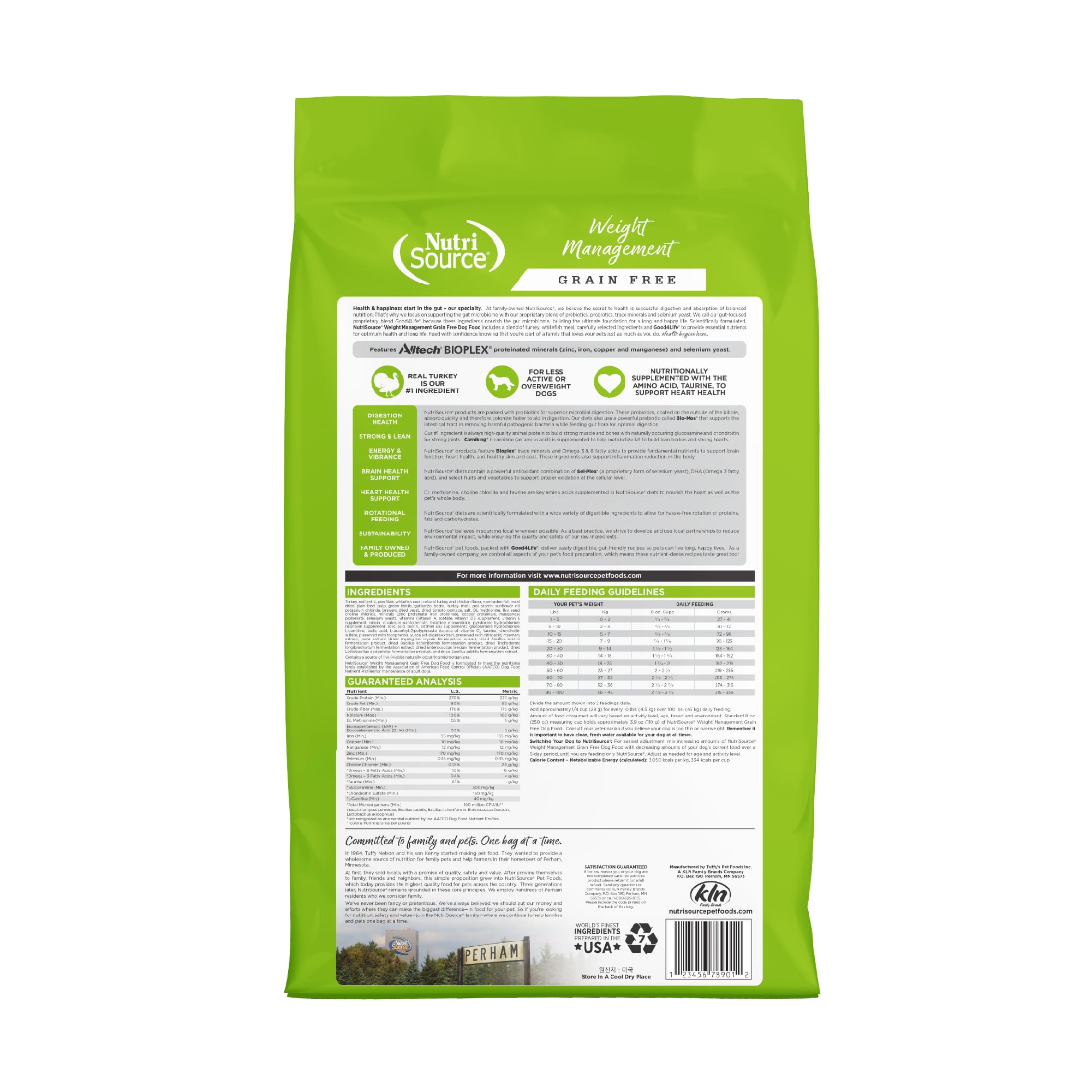 NutriSource Grain Free Dry Dog Food for Weight Management, Turkey, Whitefish Meal and Menhaden Fish Meal, 12LB