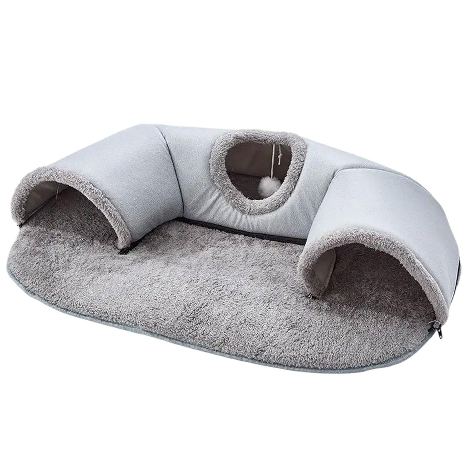 Myaddiction Cat Activity Center Winter Warm Cat Tunnel Bed For Indoor Cats Hamster Bunny 85Cmx70Cm