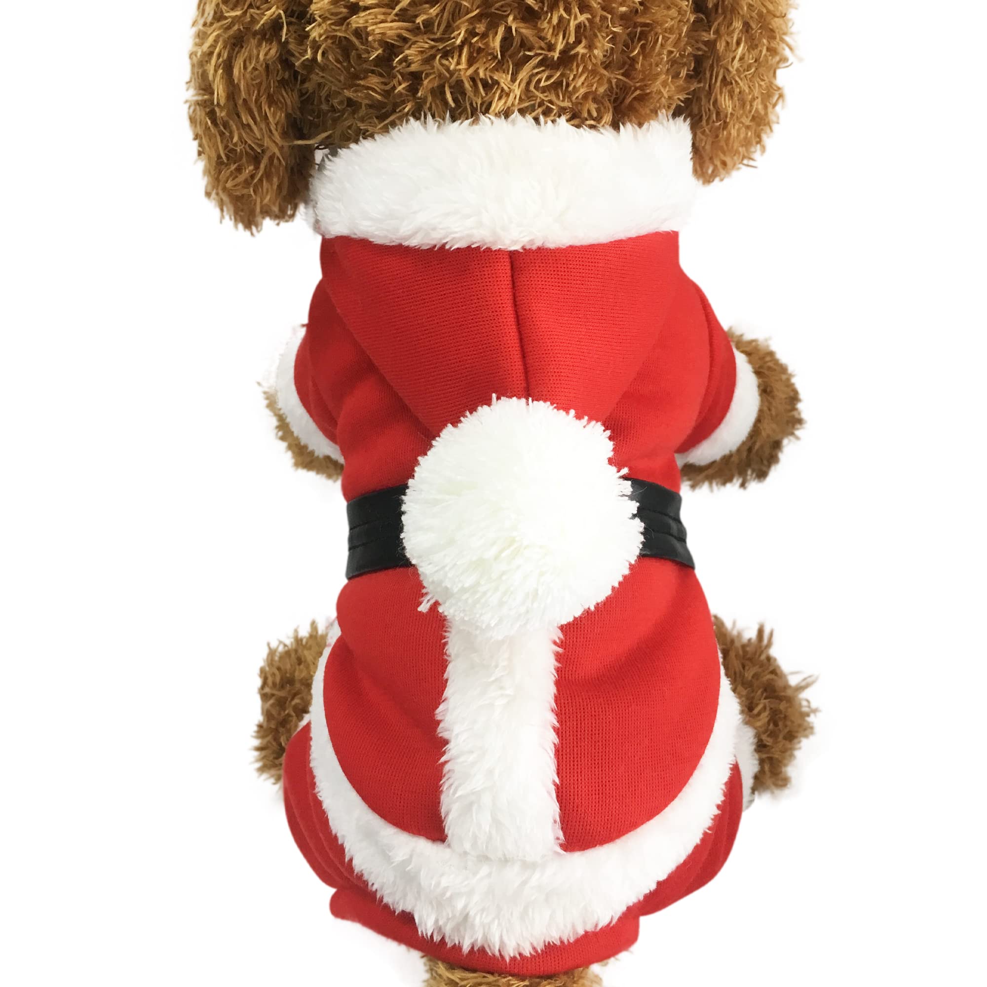 Pet Christmas Costumes Santa Dog Clothes For Small Dogs Boys Fall Winter Coats Puppy Kitty Hoodies