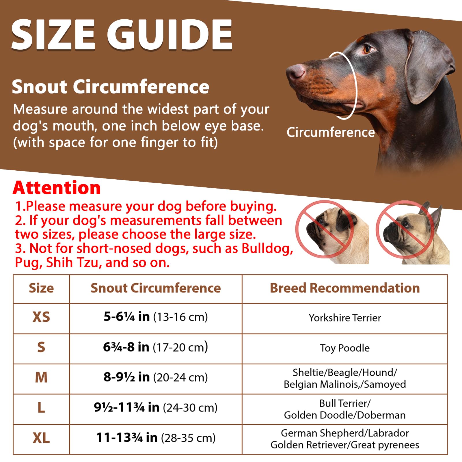 Barkless Dog Muzzle Leather, Comfort Secure Anti-Barking Leather Dog Muzzle For Small Medium Large Dogs, Breathable And Adjustable, Allows Drinking And Panting, Used With Collars