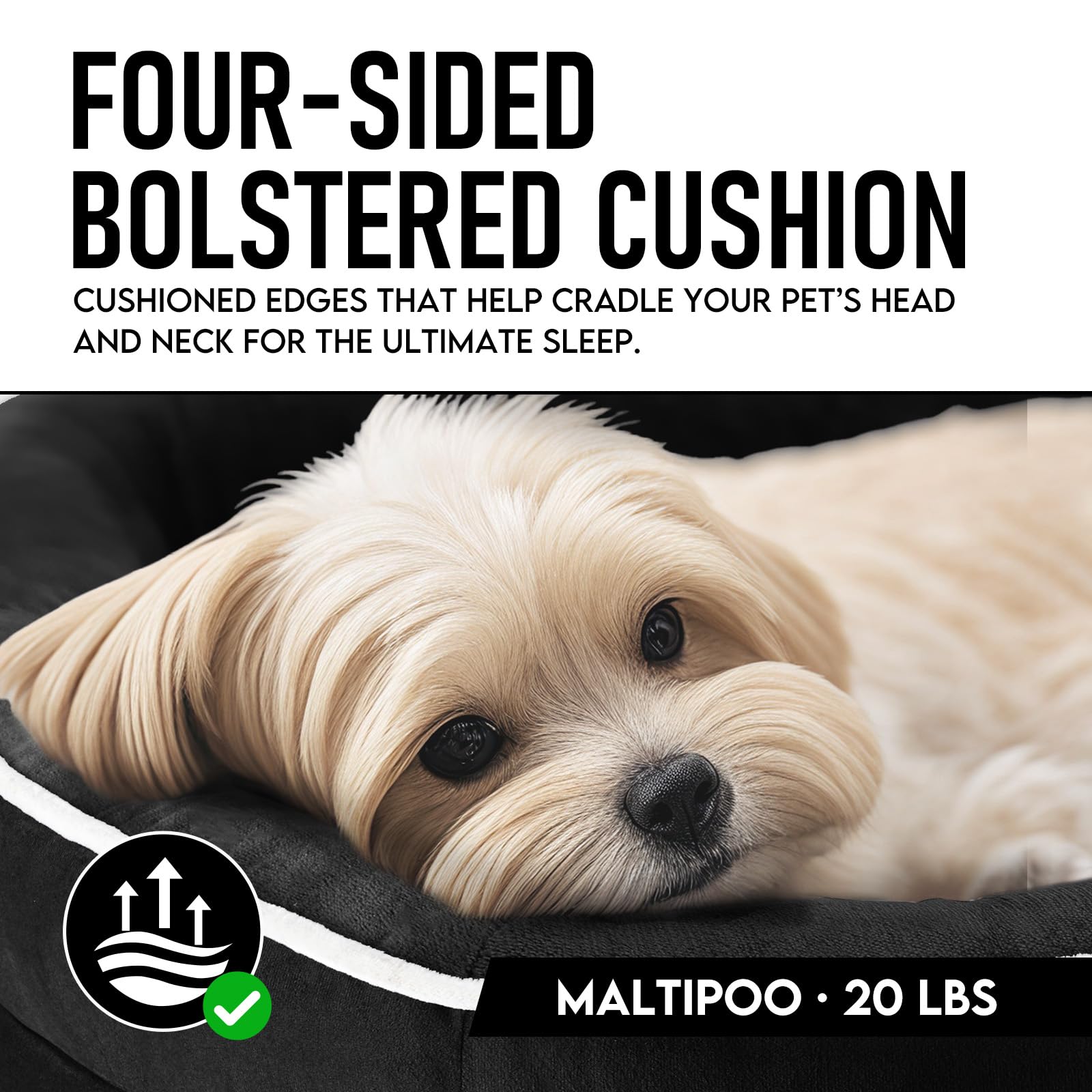 Ohgeni Orthopedic Dog Couch Medium Sized Pet Beds For Fathers Gifts With Comfort Foam Support, Soft Indestructible Fabric, Machi