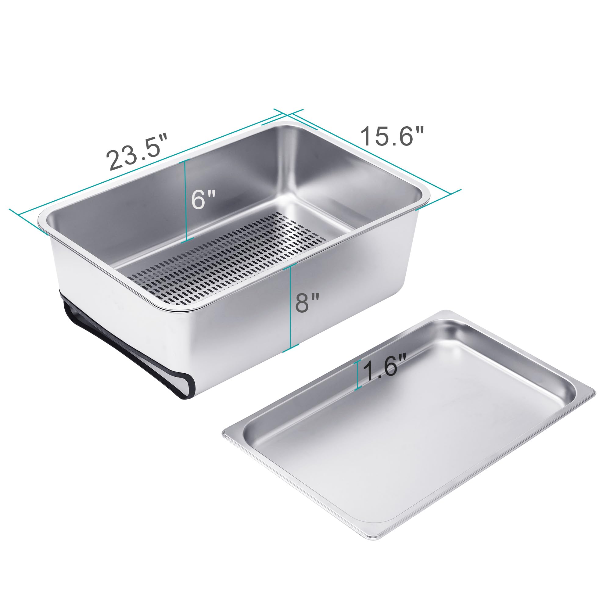 Sorstrem 8 Pull-Out Sifting Cat Litter Box, Anti-Splash & Odor Control