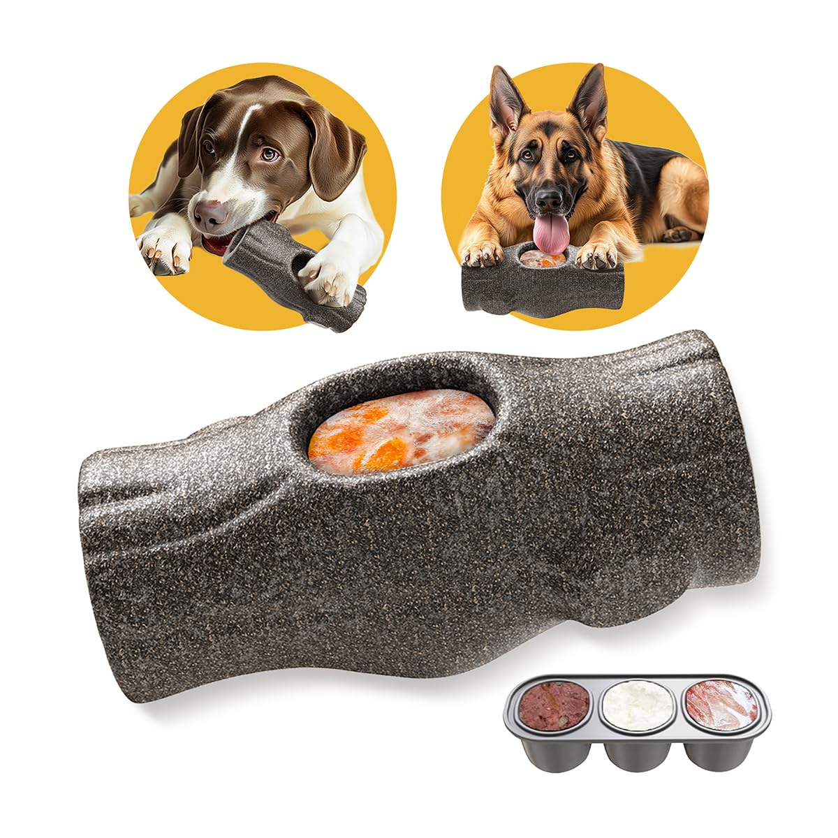 Mankoda Dog Frozen Treat Toys to Keep Them Busy - Interactive Dog Puzzle Toys with Frozen Mold, Indestructible Aggressive Chew T