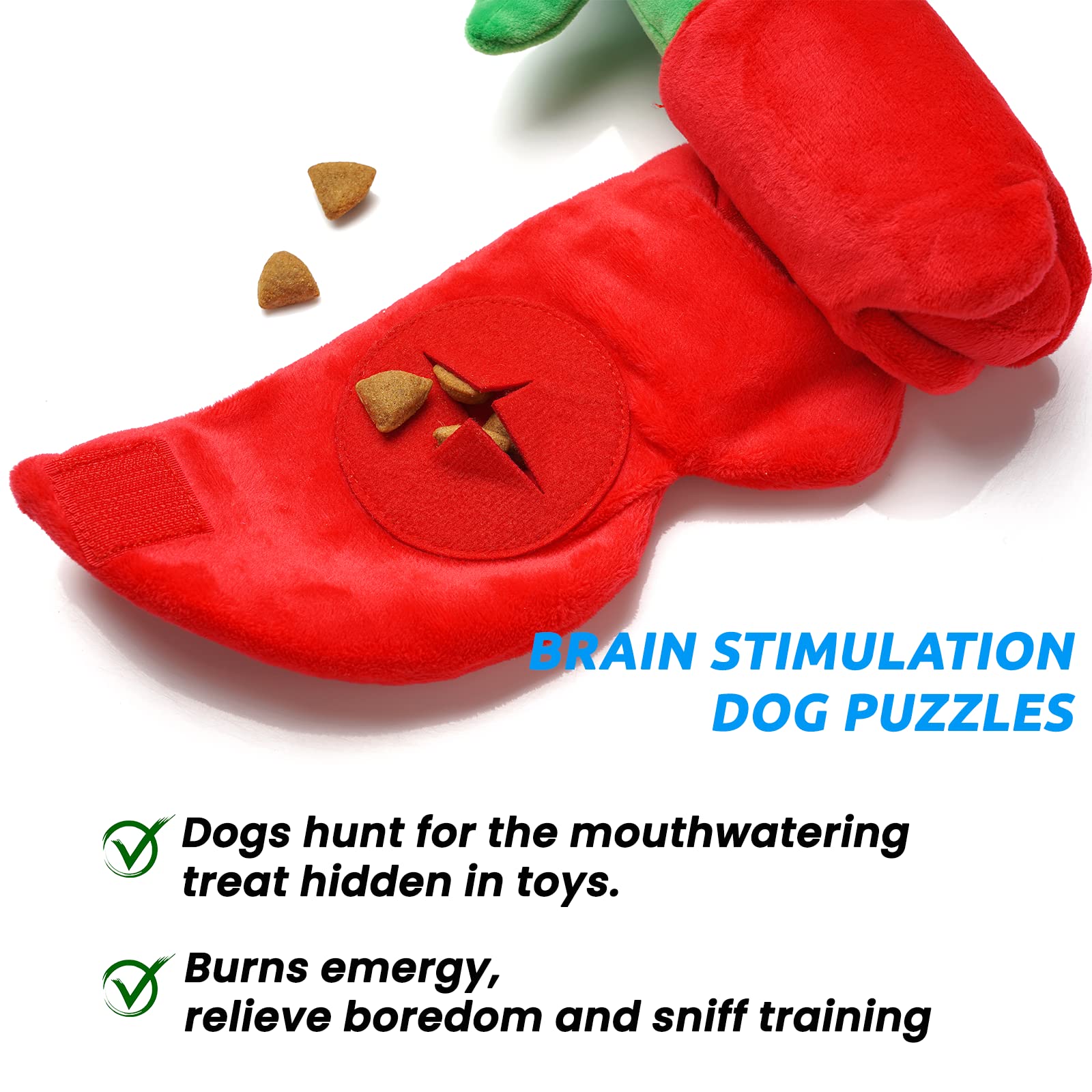 REQIHO Dog Puzzle Toys, Valentine Day Dog Toys, Dog Birthday Toy Enrichment Squeaky Crinkle Treat Dispensing Dog Toy for Small M