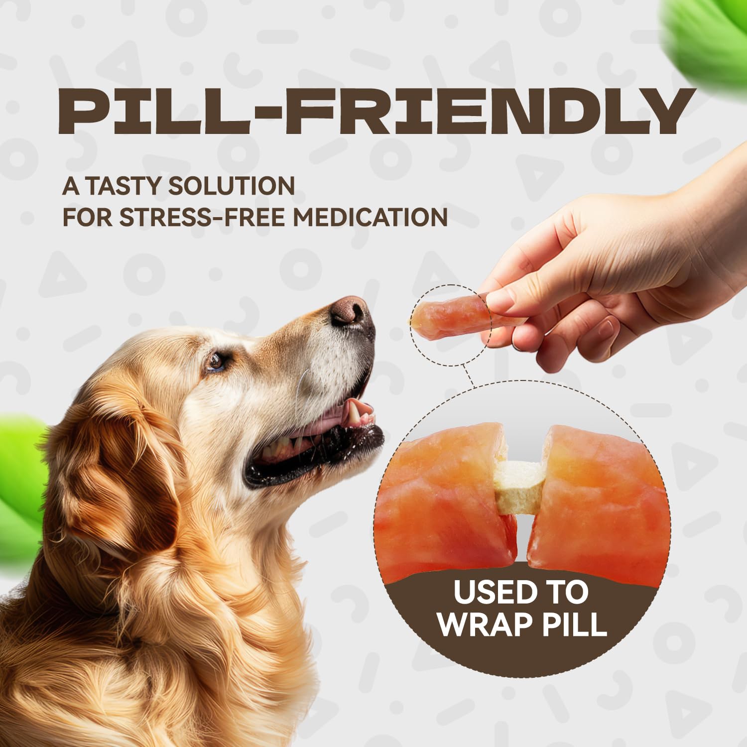 KUADELRO Chicken Sausage Dog Treats, High Protein Chicken Jerky Training Treats Skiny Coat Soft Dog Chews Pet Snacks for Senior