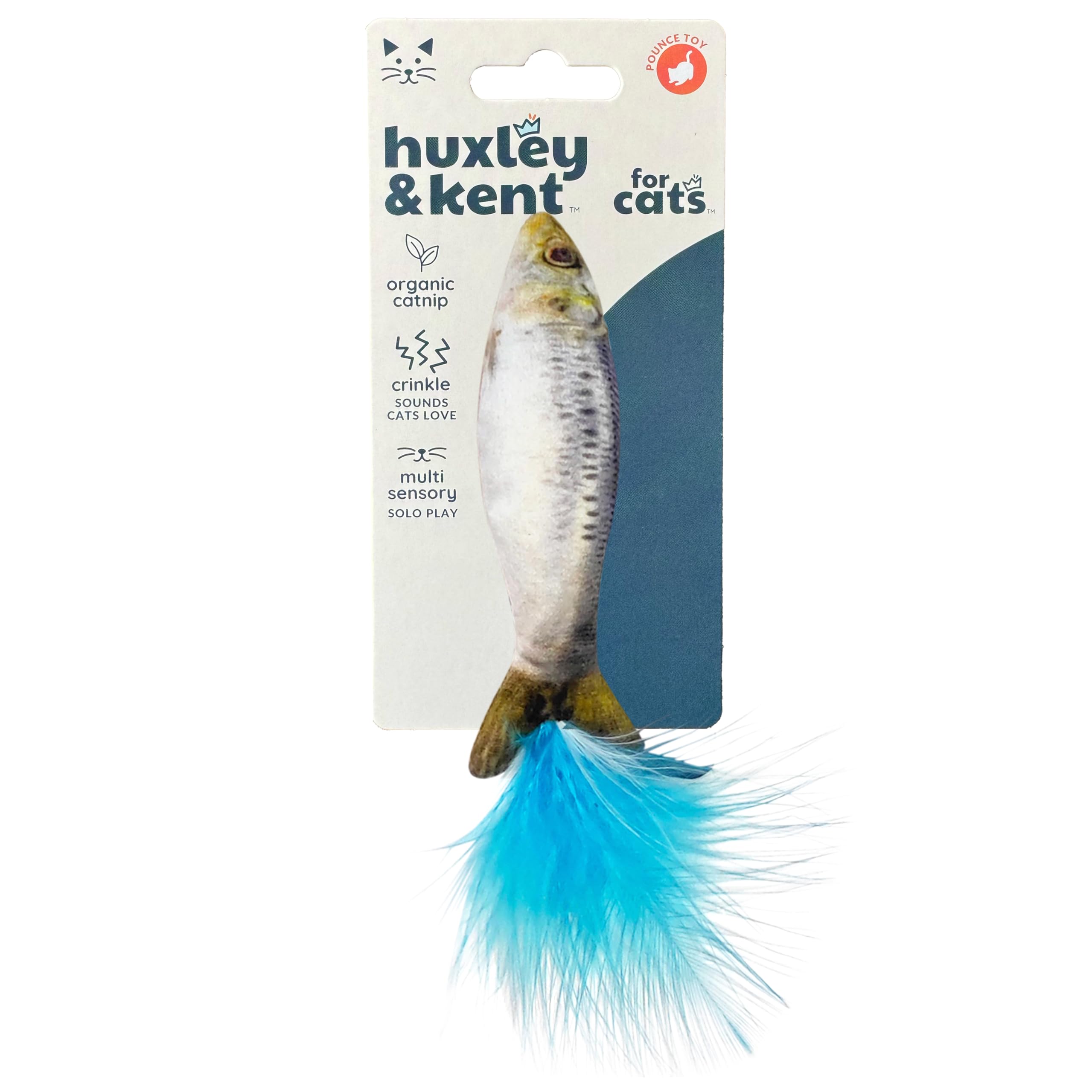 Huxley & Ket Plush Cat Toy | Sardine | Strong Catnip Filled Cat Toy | Plush Interactive Kitten And Cat Toy With Catnip And Crink