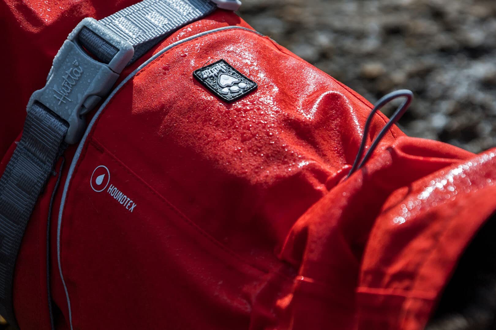 Hurtta Monsoon Coat Eco, Dog Raincoat, Rosehip, 10 In