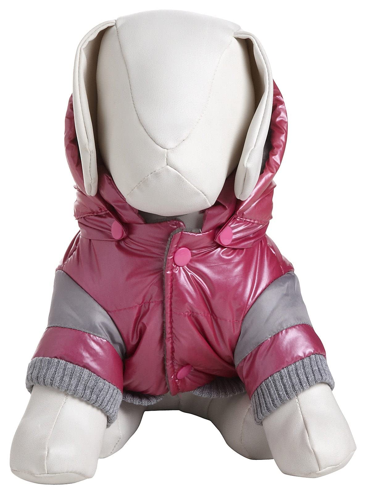 Pet Life Vintage Ski Parka, Red Plaid, Medium