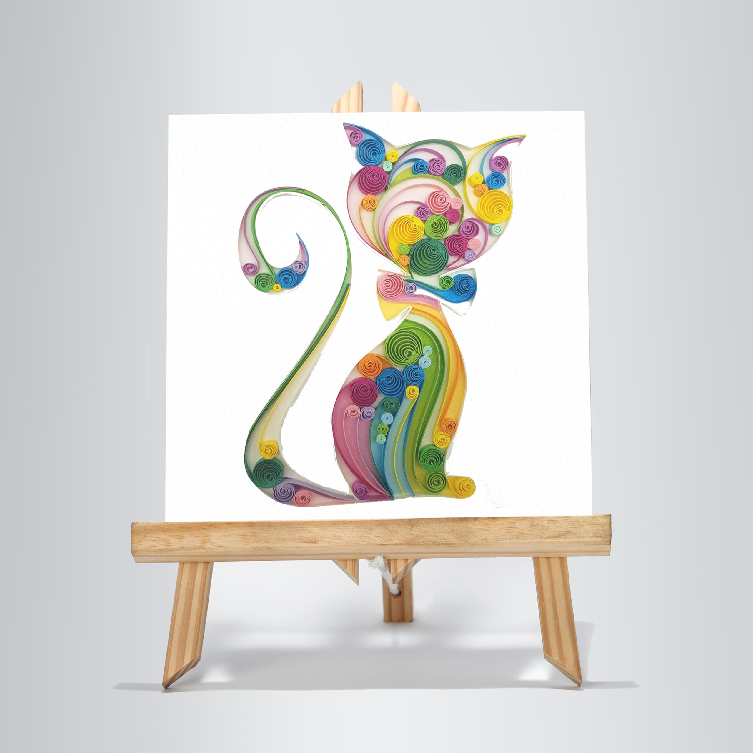 Tumybee Cute Cat Card, Animal Kitty Kitten Card For Mother'S Day, Father'S Day, Happy Birthday, Pet Memorial Sympathy, 3D Quilli