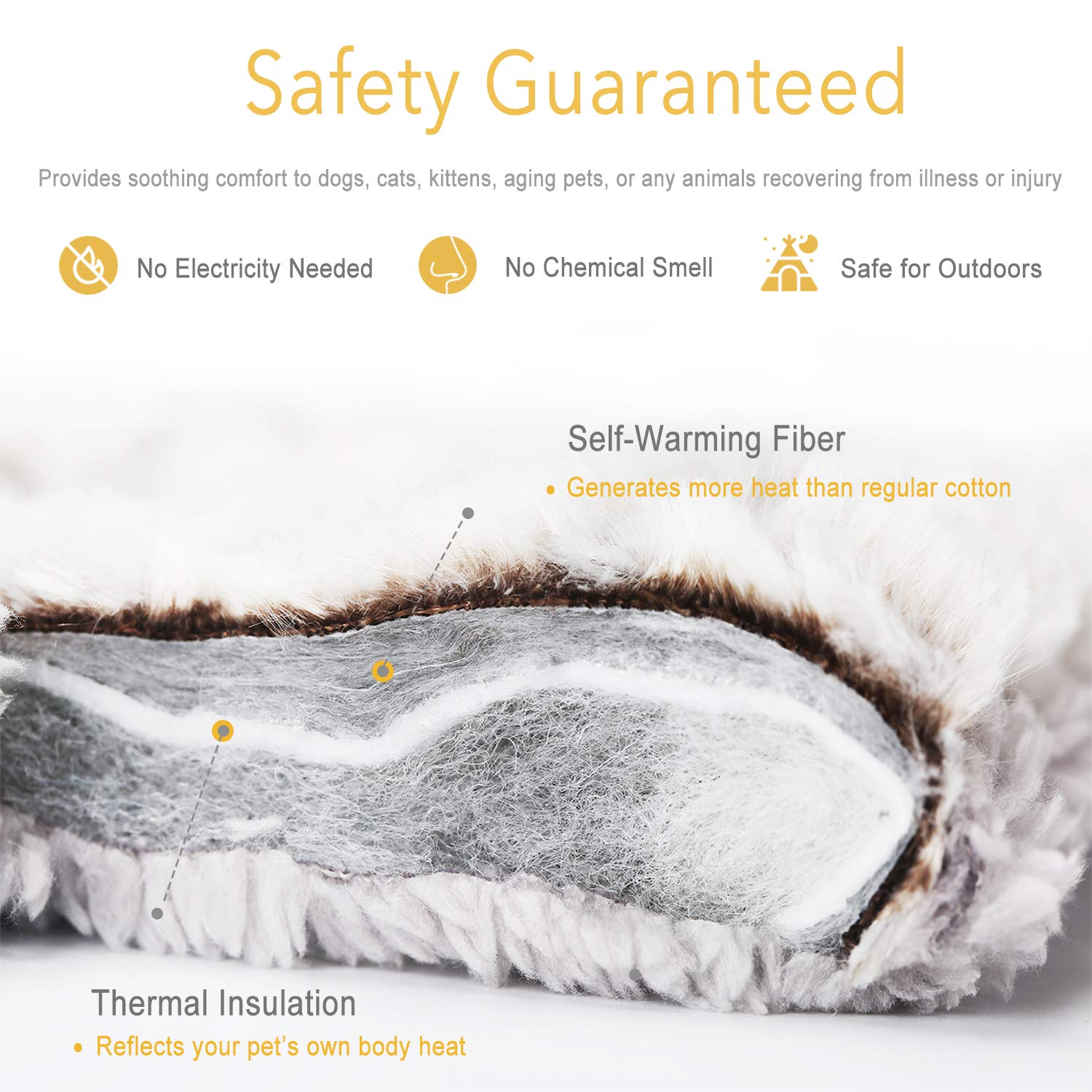 Self Heating Cat Pad Self Warming Cat Bed 27.5' X 18.5' Thermal Cat Mat Extra Warm Pet Mat For Outdoor And Indoor Large Kittens Small Puppy Pets