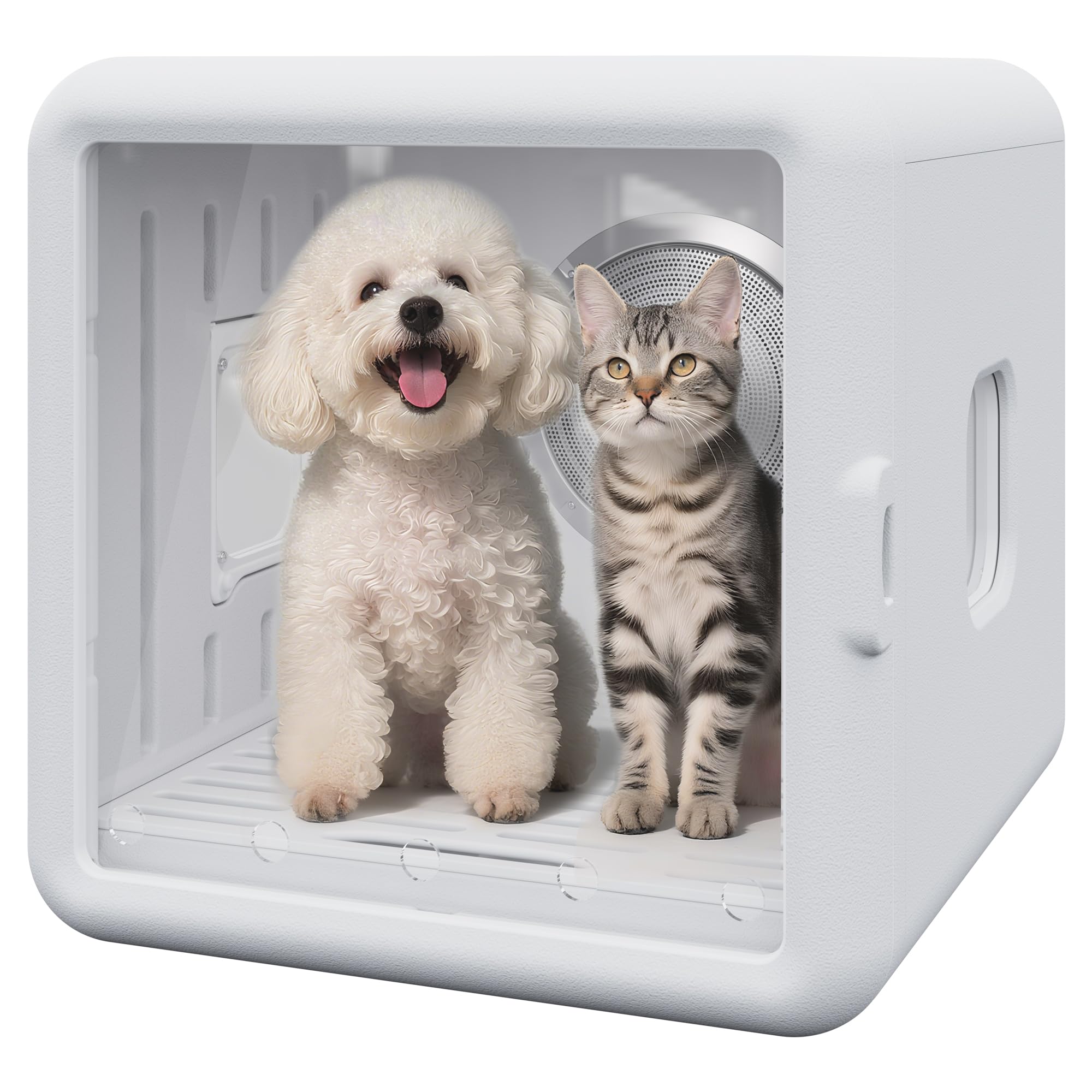 FansaFurn 65L Automatic Dog Dryer Box with Smart Timer, Pet Dryer Box with 360 Warm braw and Ultra Quiet, Smart Temperature Cont